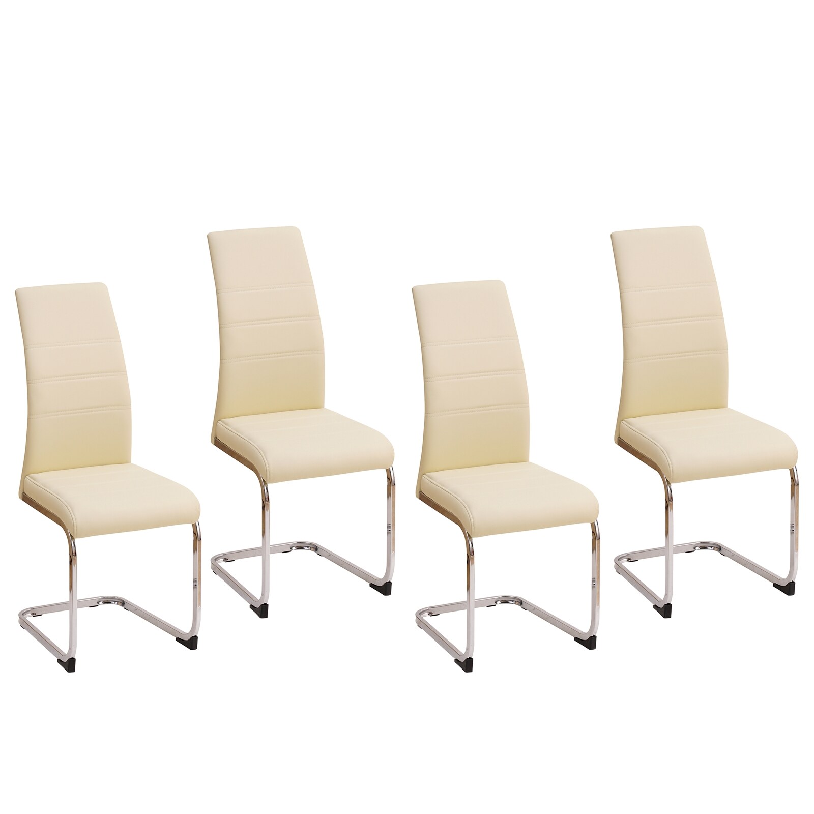 HTI-Living Esszimmerstuhl SallyC Kunstleder 4er-Set Beige