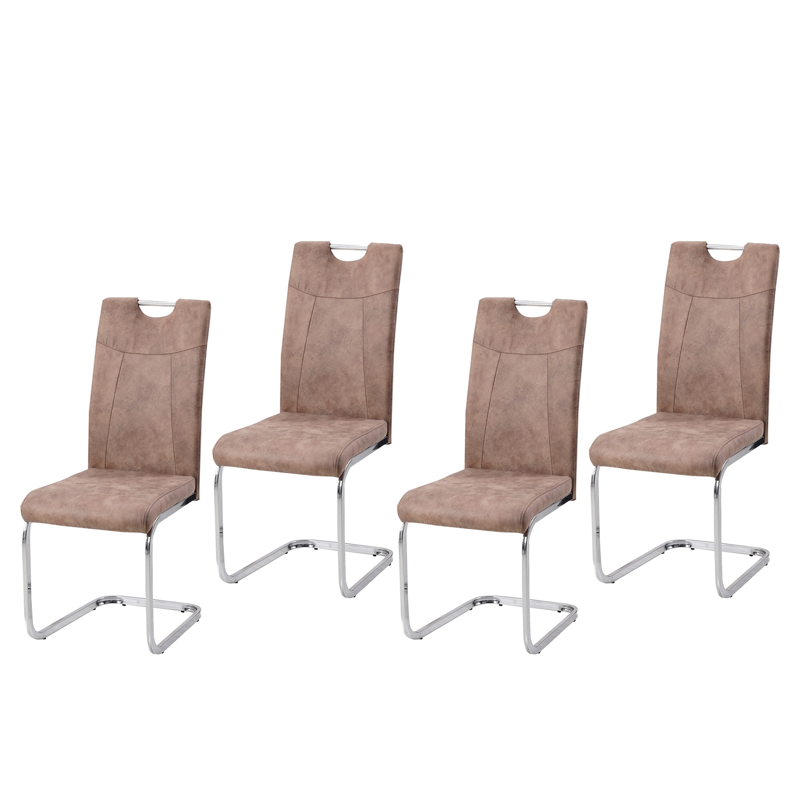 HTI-Living Esszimmerstuhl KellyC 4er-Set Braun - Bild 1