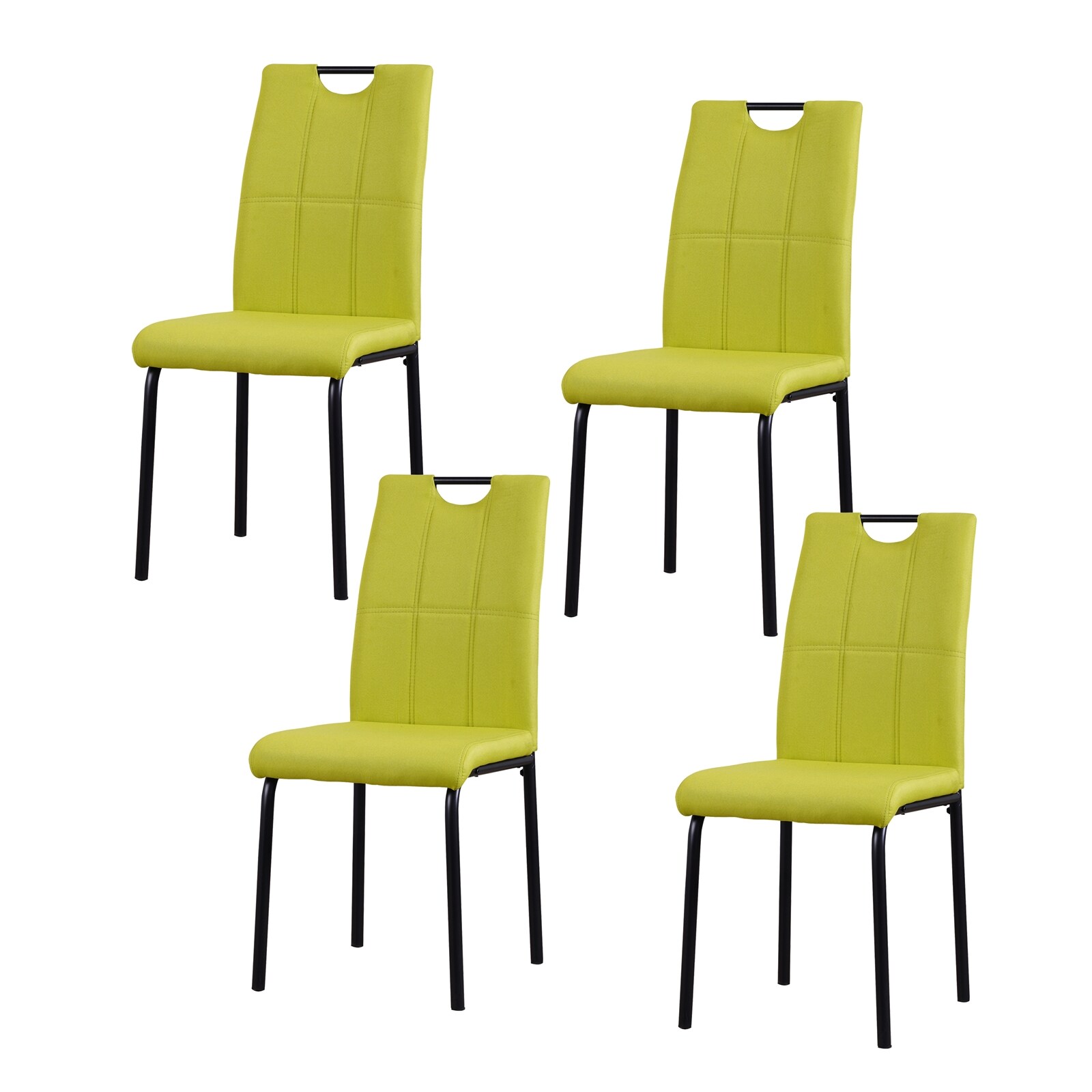HTI-Living Esszimmerstuhl Denton Webstoff Grün 4er-Set