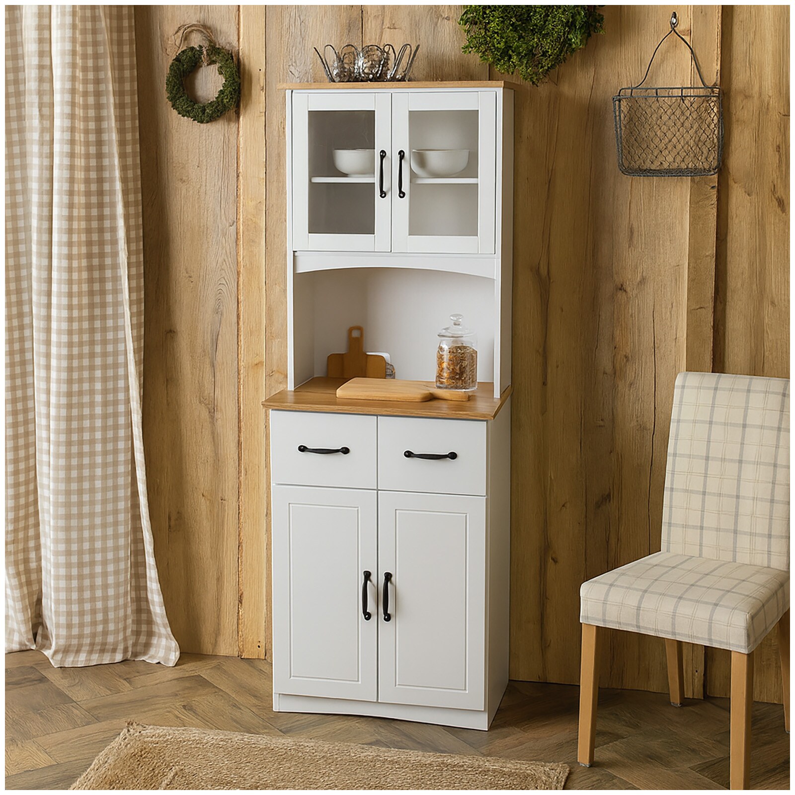 HTI-Living Küchenbuffet Landhausstil Weiß