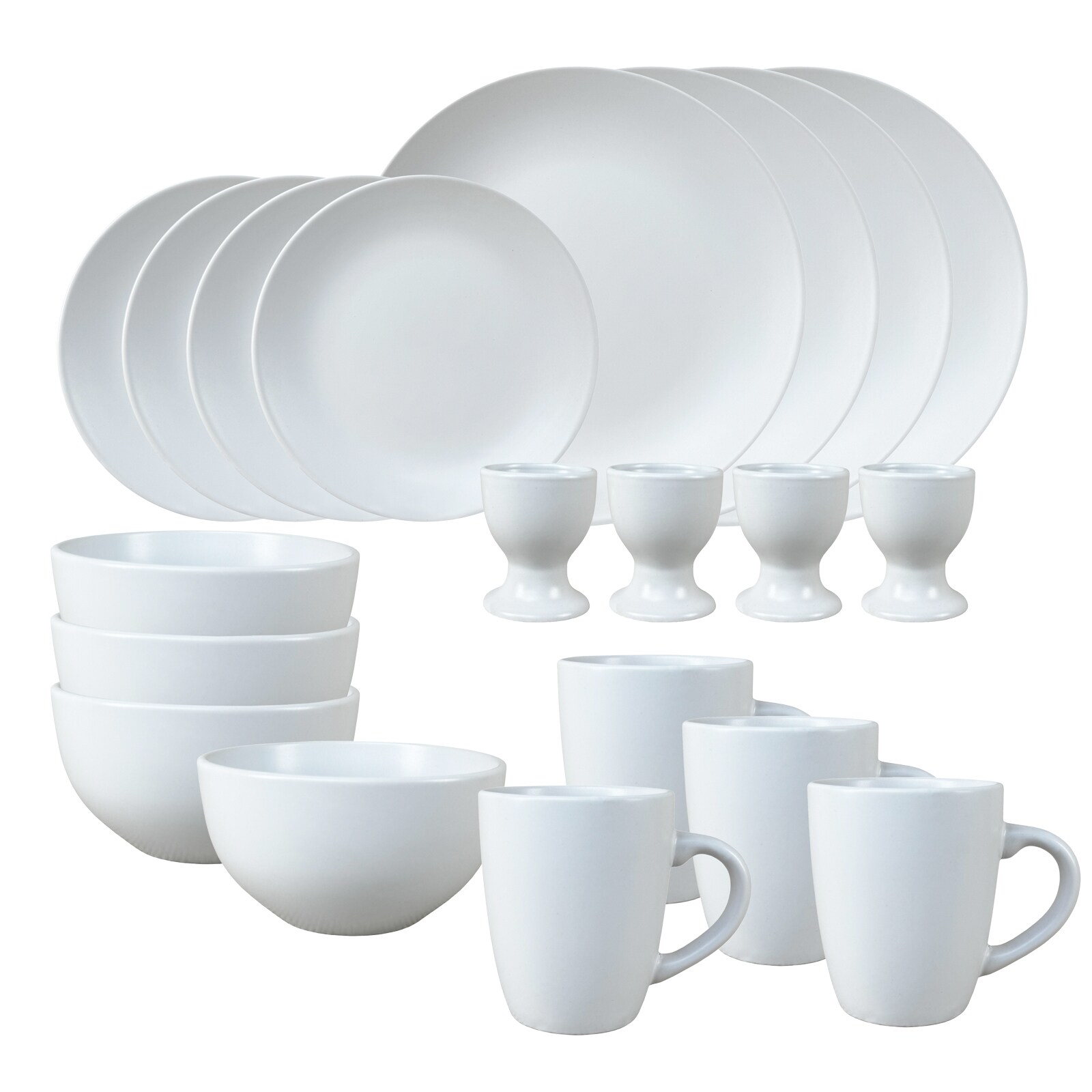 NTK-Collection 20-teiliges Tafelservice in Wei&szlig; Geschirr-Set f&uuml;r 4 Personen - Bild 1