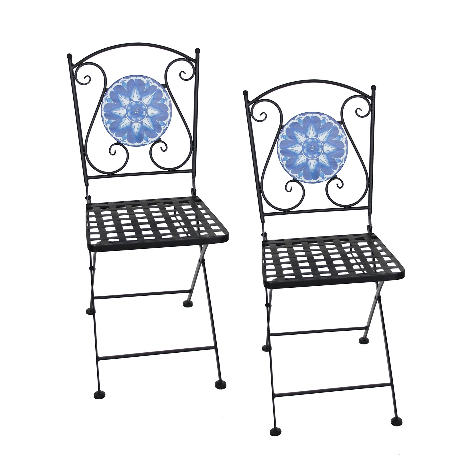 HTI-Living Gartenst&uuml;hle 2 St&uuml;ck Marocco Blau - Bild 1