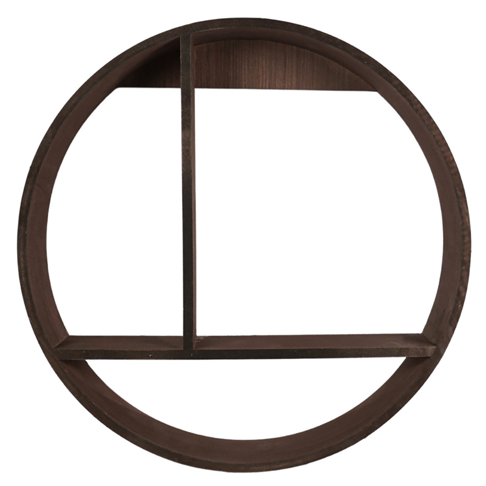 HTI-Living Wandregal &Oslash; 37 cm Holz Dunkelbraun - Bild 1