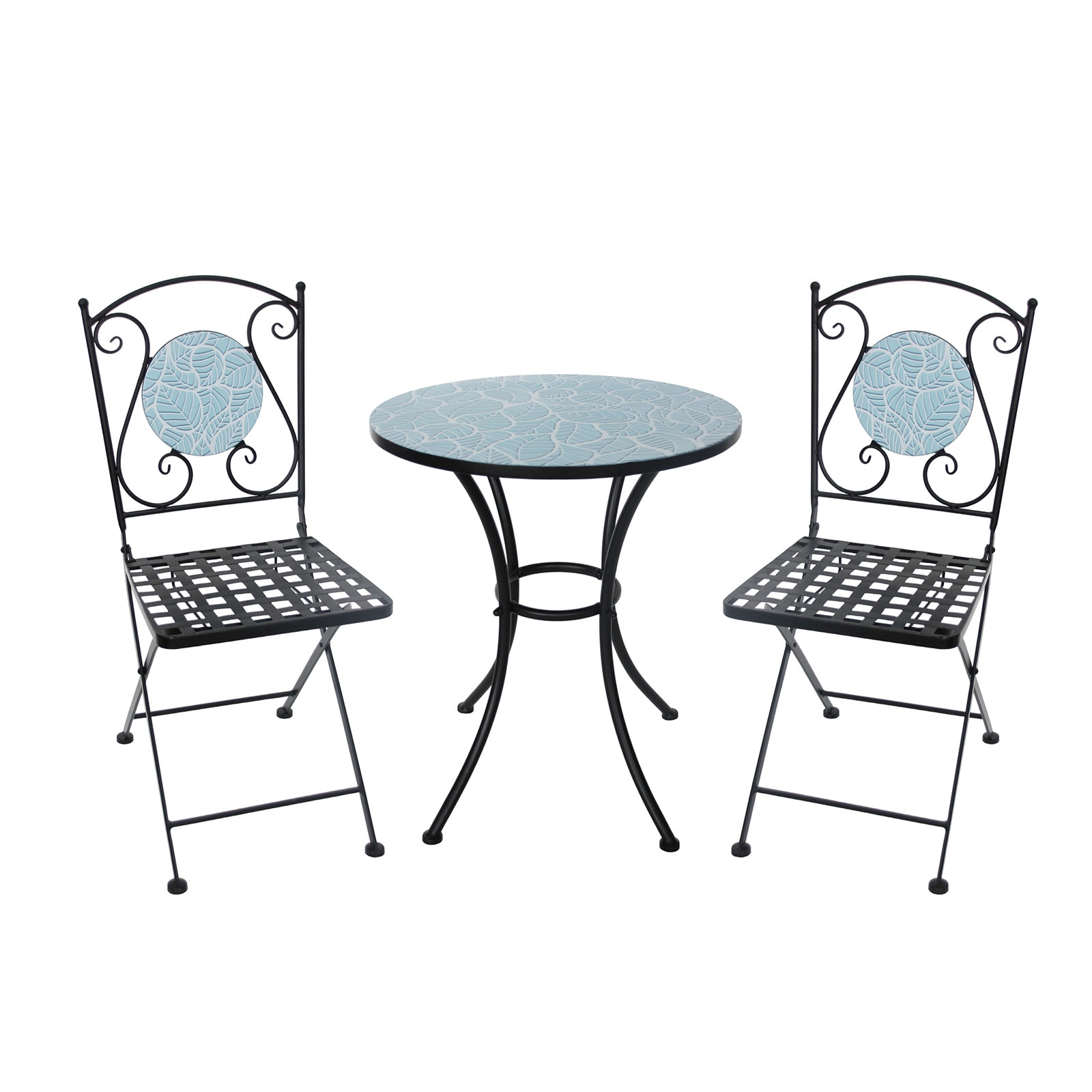 HTI-Living Tisch und 2 St&uuml;hle Celia Bl&auml;tter - Bild 1