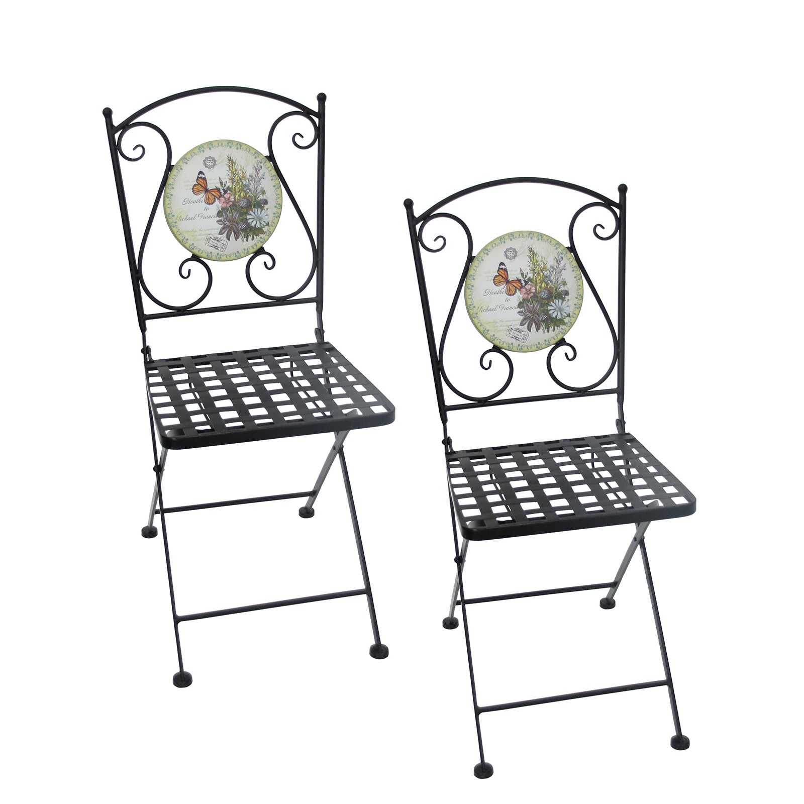 HTI-Living Gartenst&uuml;hle 2 St&uuml;ck Celia Schmetterling - Bild 1