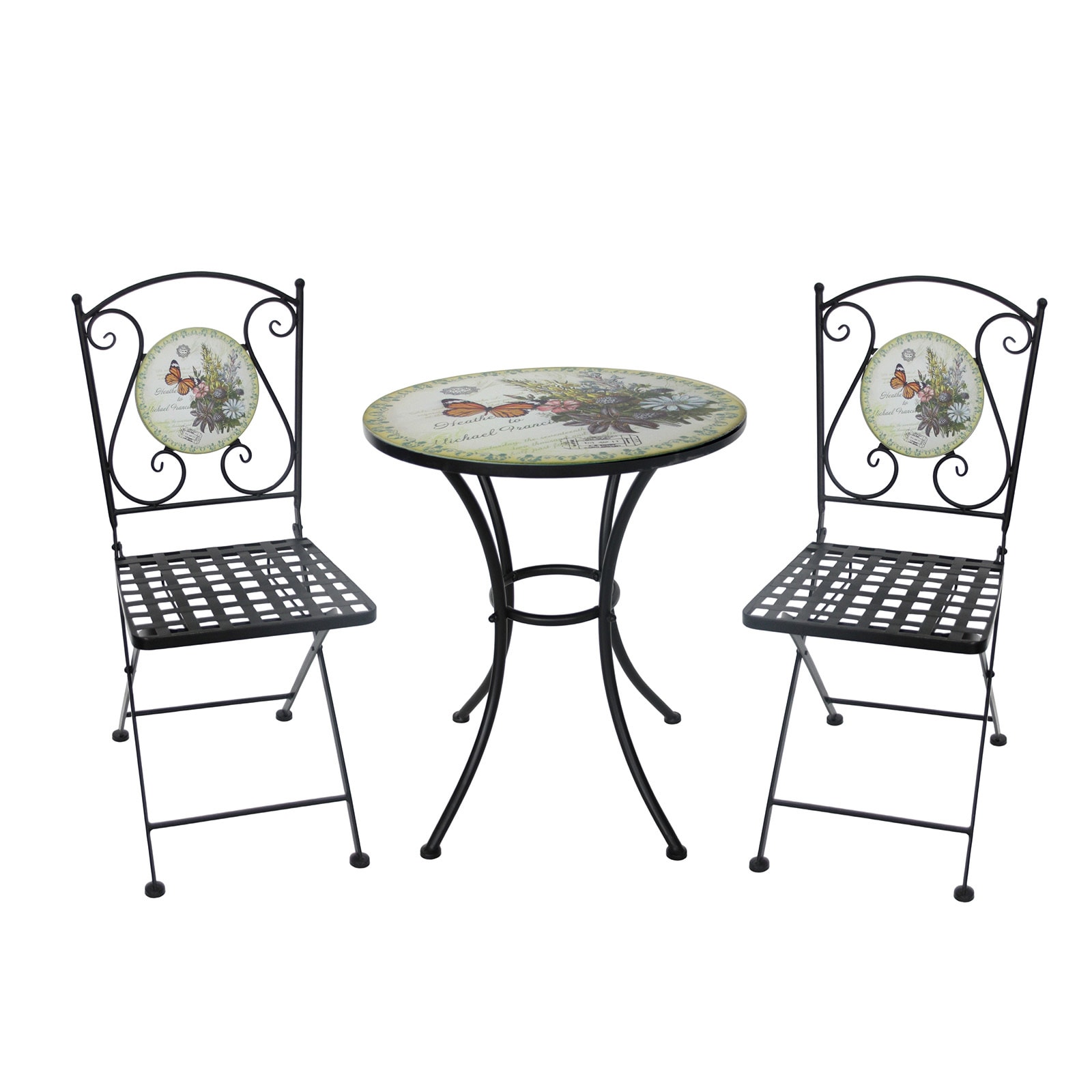 HTI-Living Tisch und 2 St&uuml;hle Celia Schmetterling - Bild 1