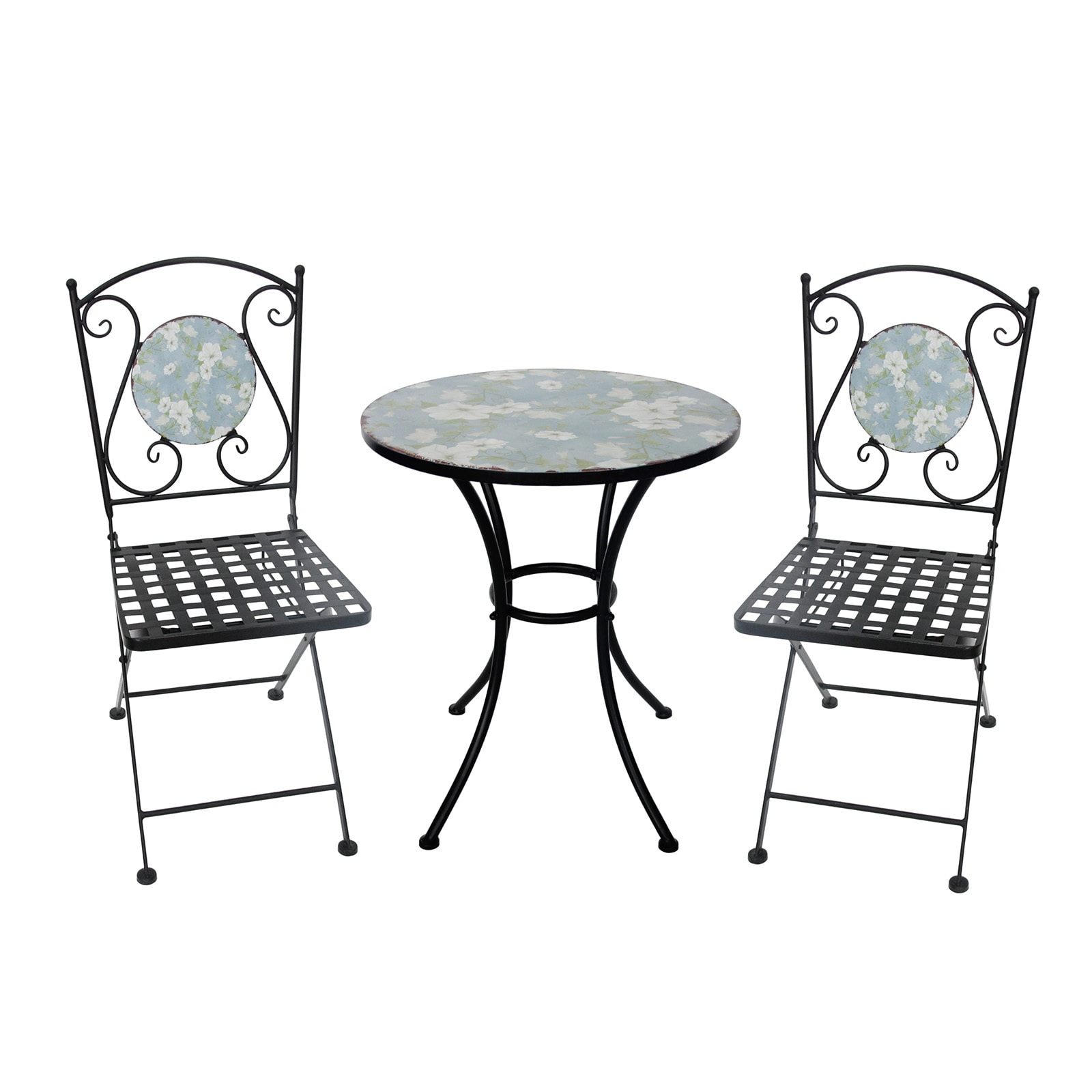 HTI-Living Tisch und 2 St&uuml;hle Celia Petunien - Bild 1