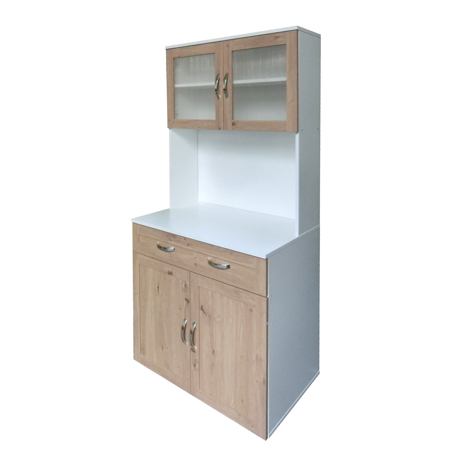 HTI-Living Küchenbuffet mit Glasteil Weiß Artisaneiche Blanca