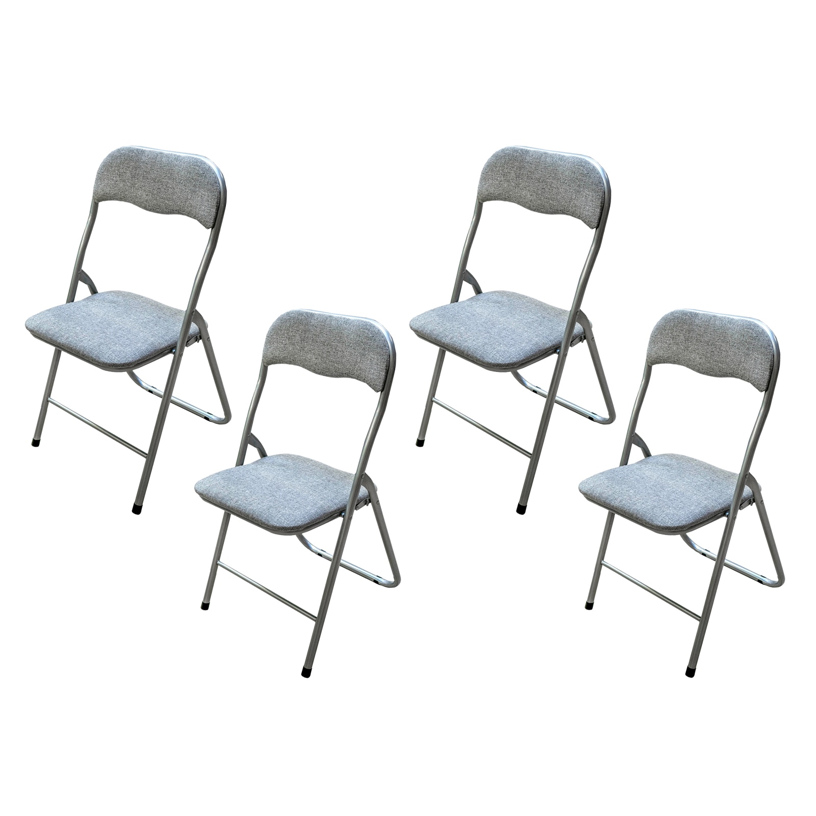HTI-Living Klappstuhl 4er Set Dima Fabric Grau - Bild 1