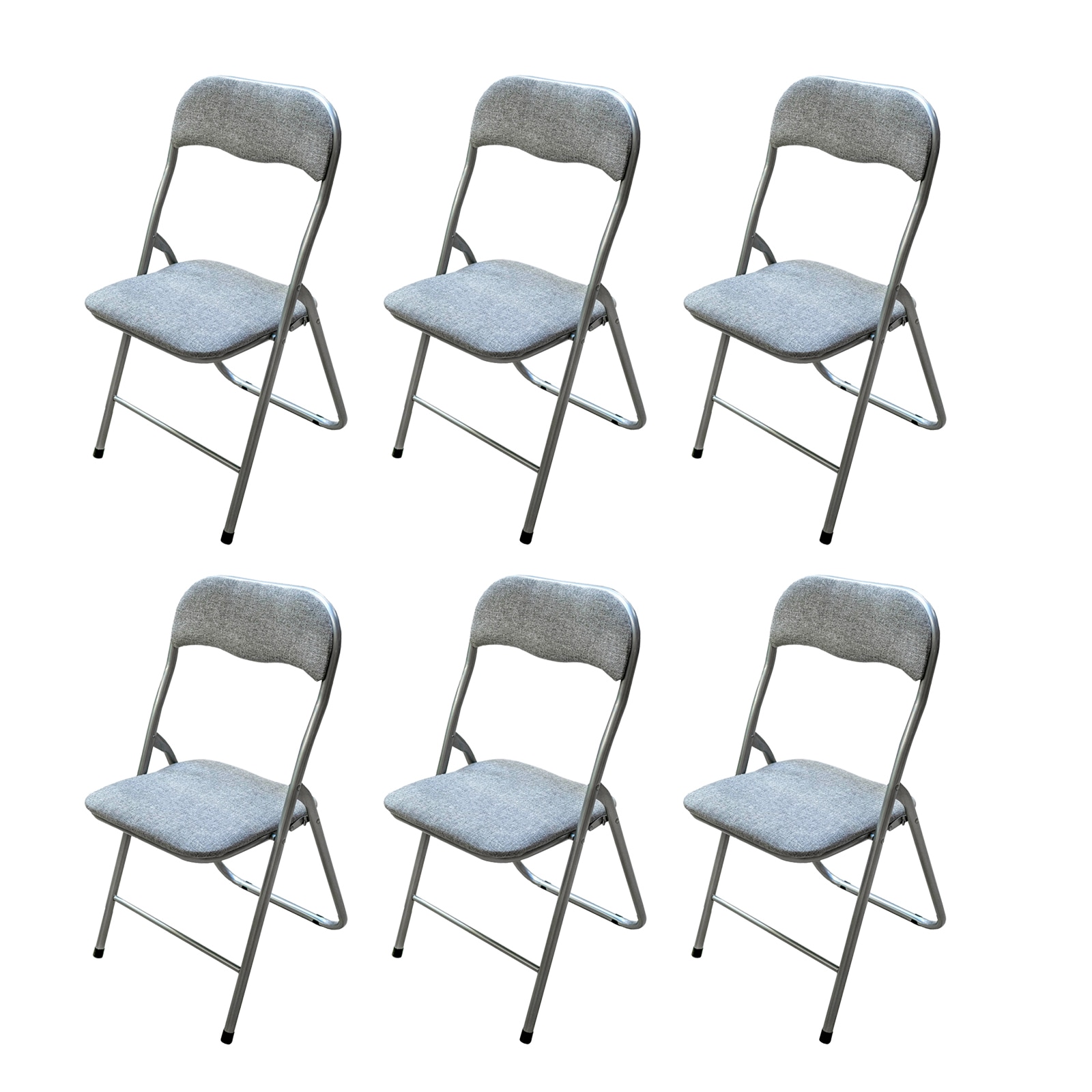 HTI-Living Klappstuhl 6er Set Dima Fabric Grau - Bild 1