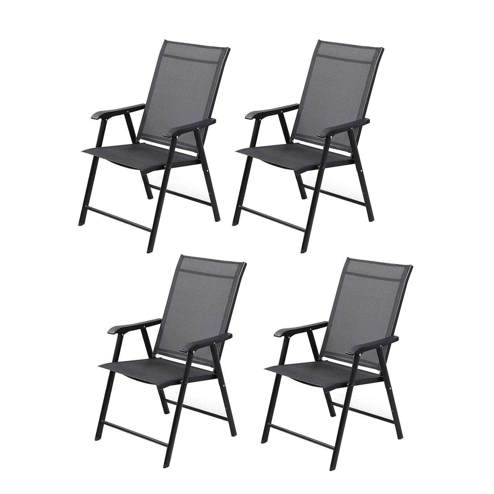 HTI-Living Gartenstühle 4 Stück Grau