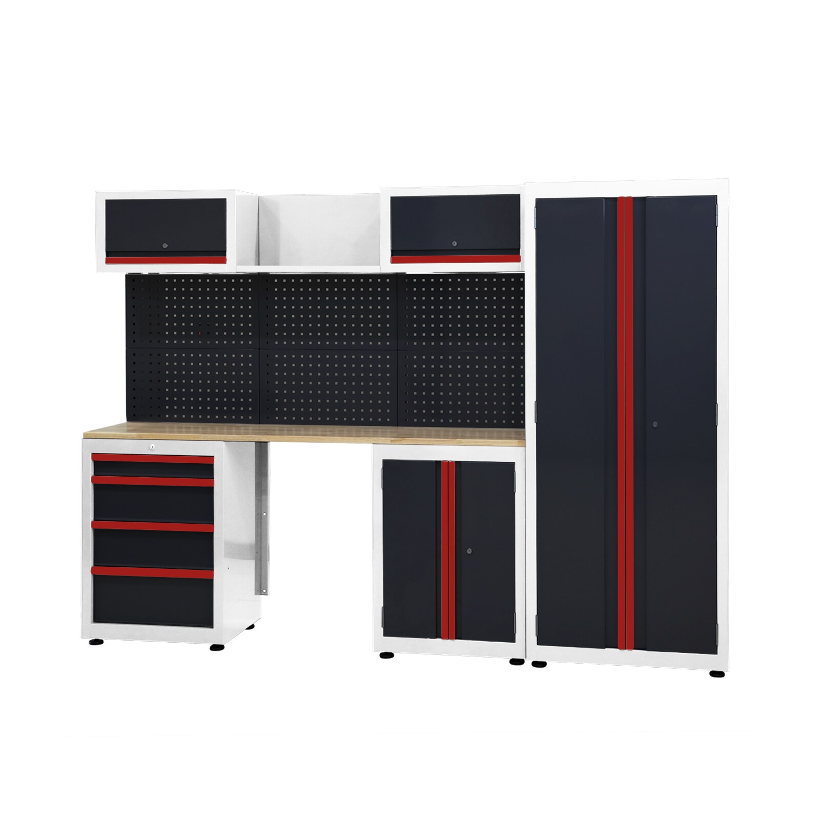 HTI-Living Werkstattwand Havel Schwarz-Weiß-Rot | 04255701935403