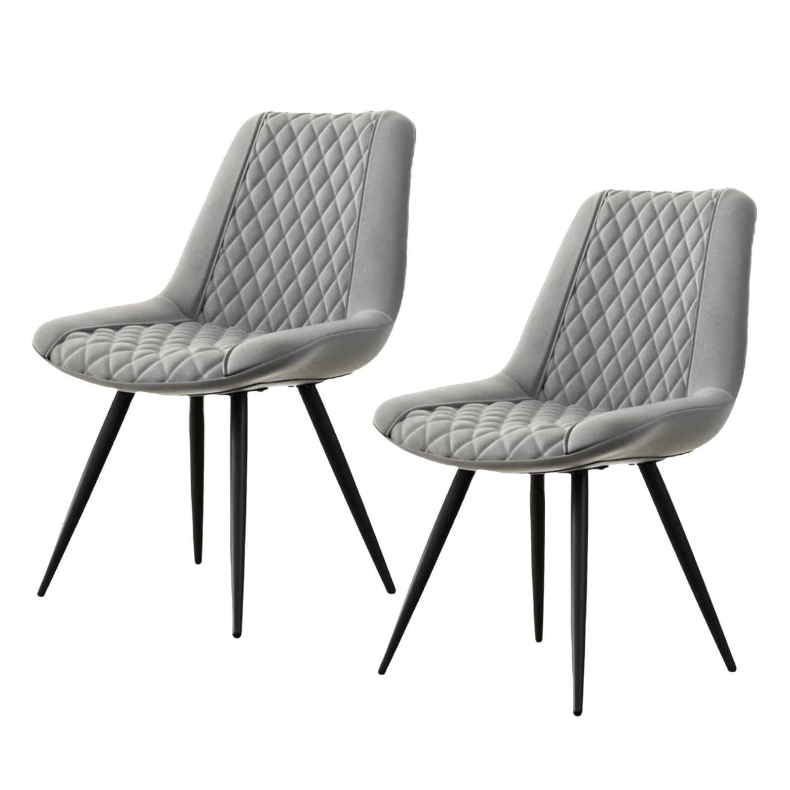 HTI-Living Esszimmerstuhl Astrid 2er-Set Kunstleder Grau - Bild 1