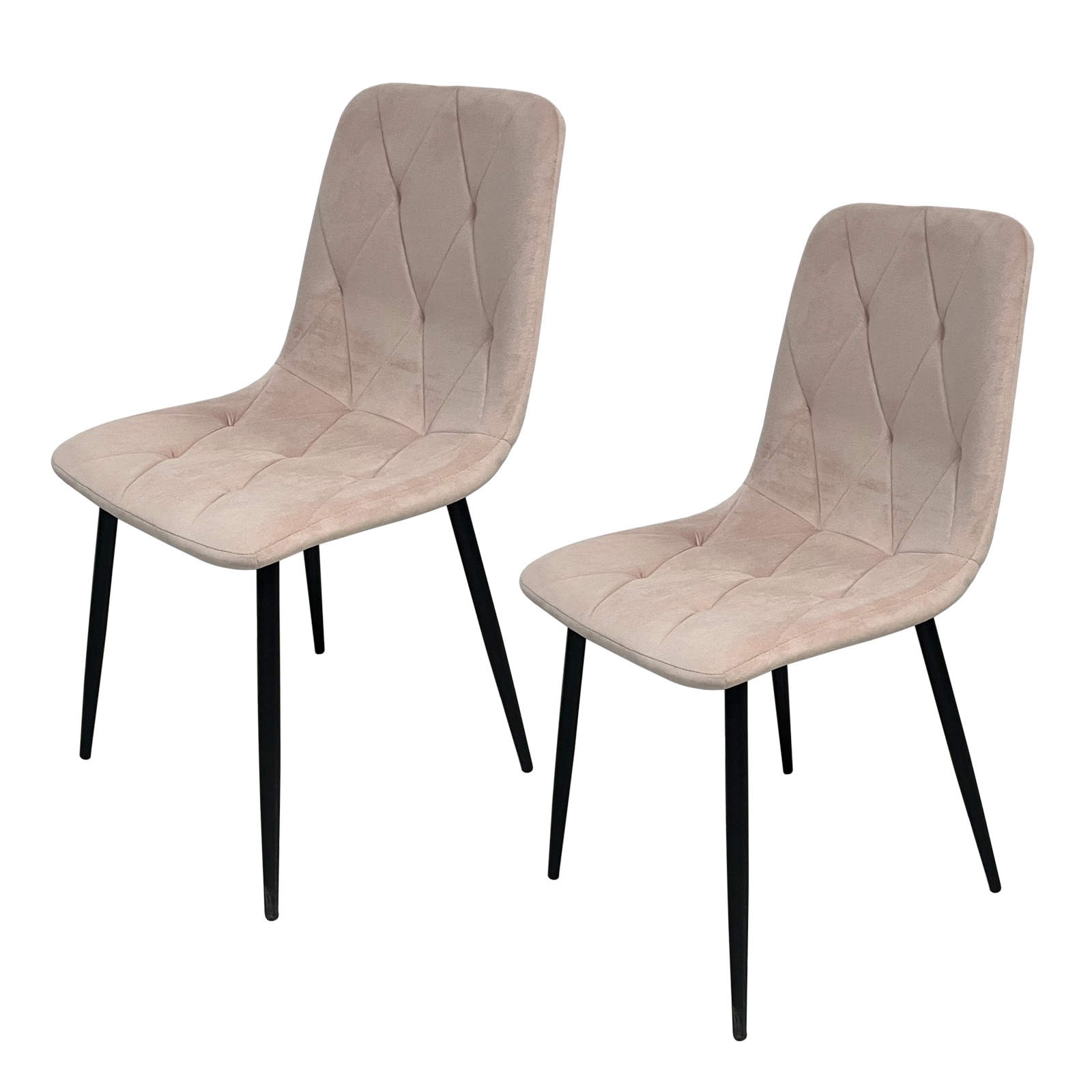 HTI-Living Stuhl Mesa Eco 2er-Set Velvet Rosa - Bild 1