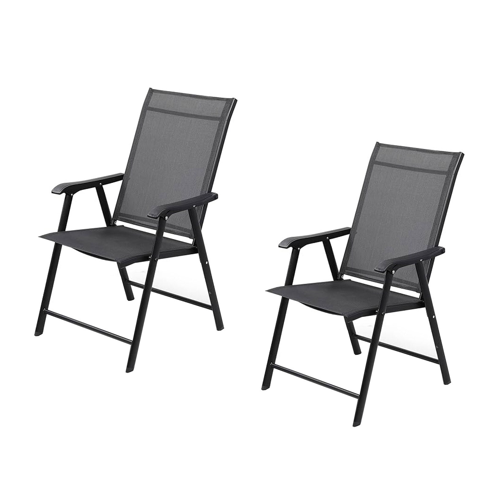 HTI-Living Gartenstühle 2 Stück Grau