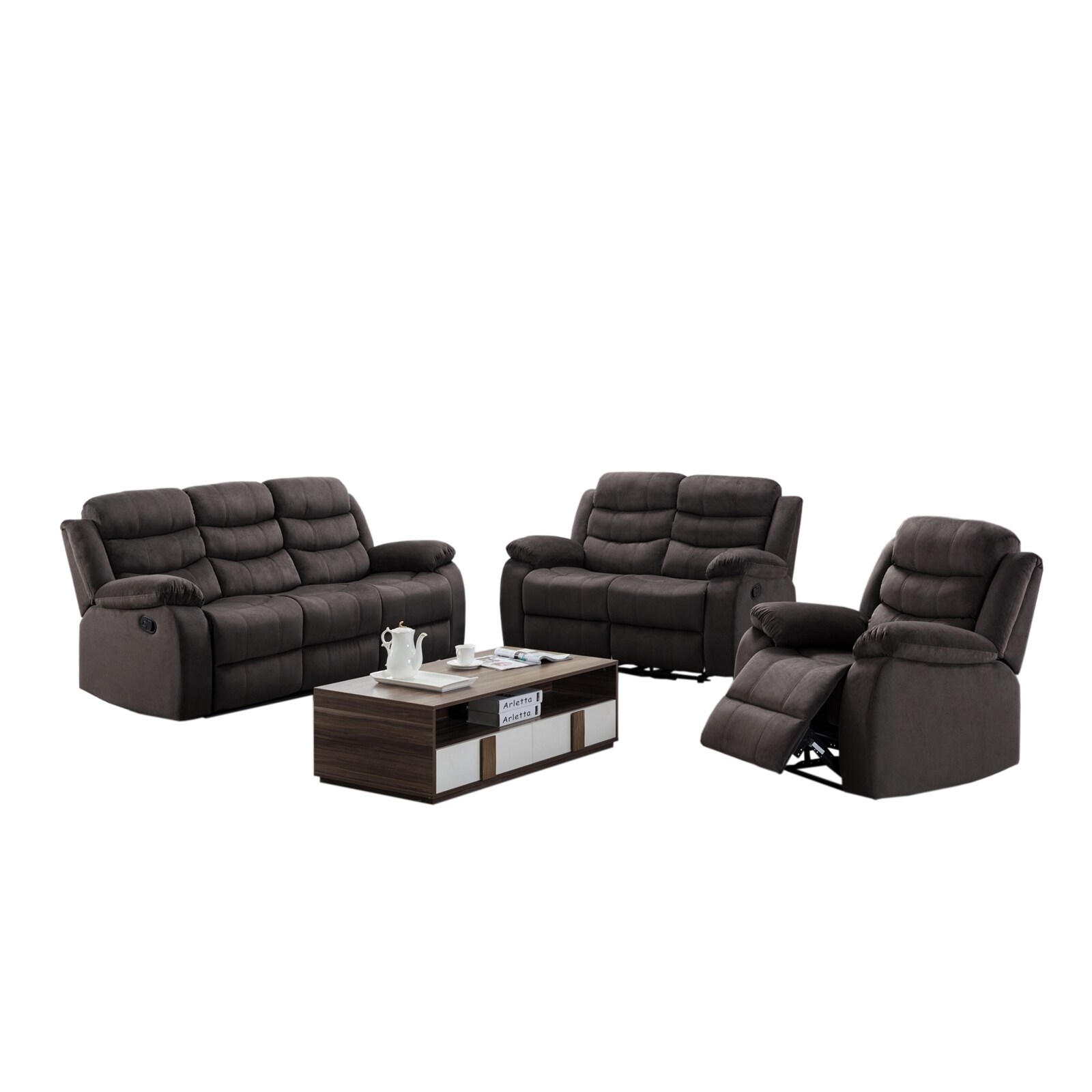 HTI-Living 3 Sitzer 2 Sitzer Sessel Kirwall