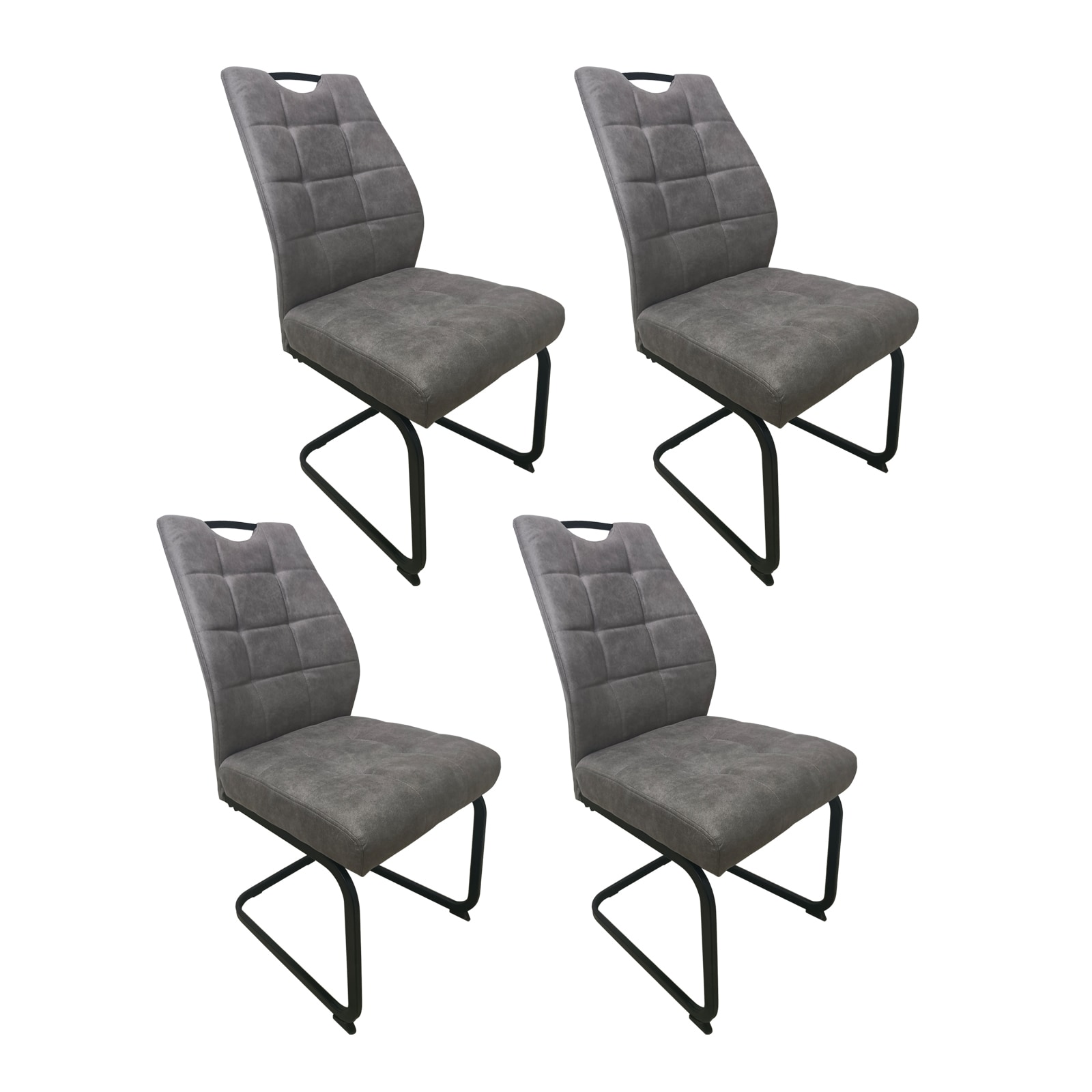 HTI-Living Schwingstuhl Marek Hellbraun 4er-Set - Bild 1