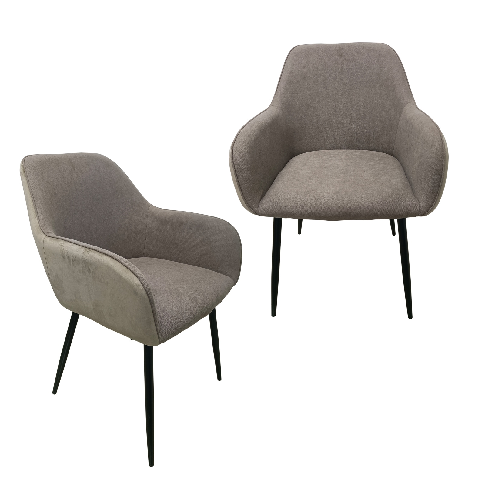 HTI-Living Stuhl Albany Soft Hellbraun 2er-Set - Bild 1