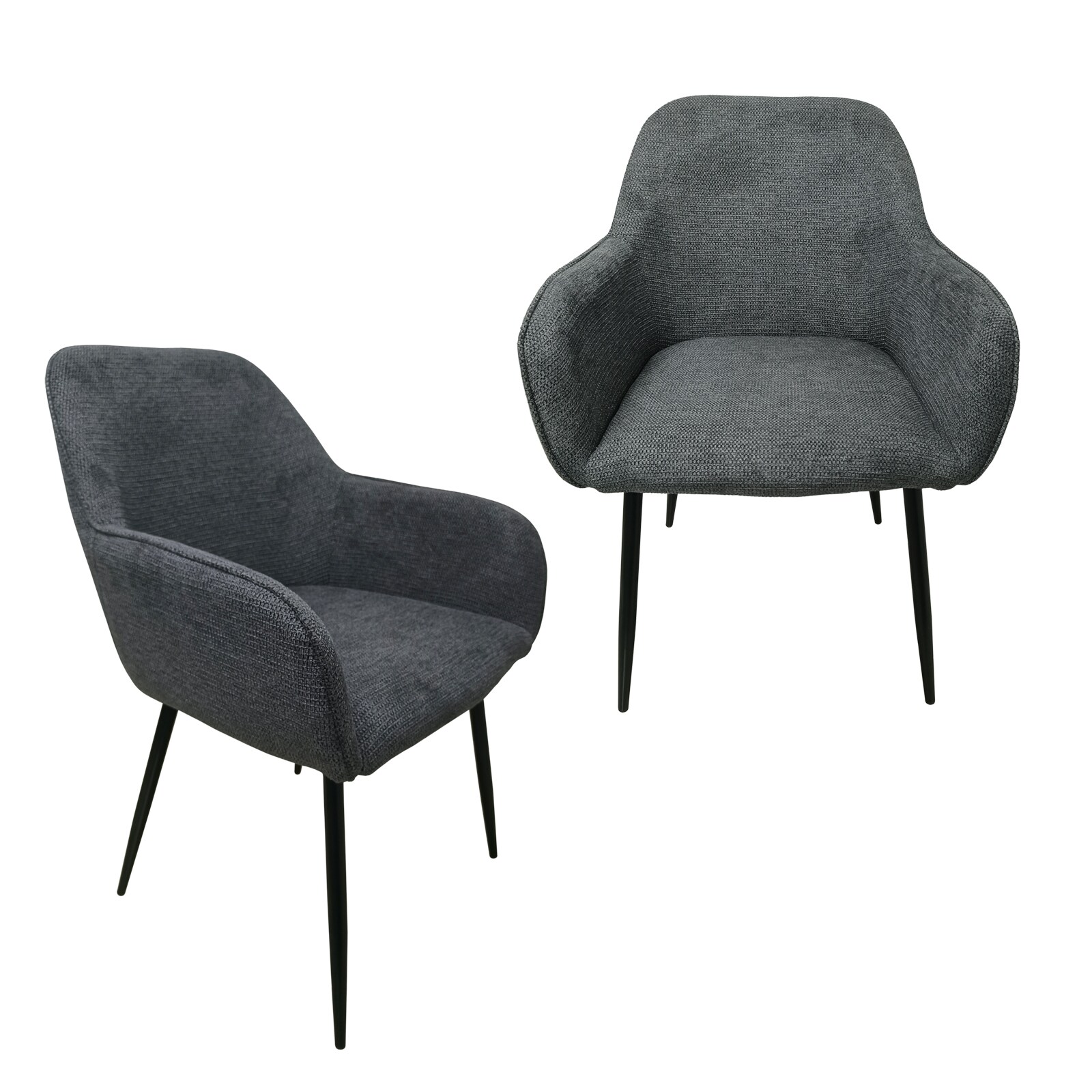 HTI-Living Stuhl Albany Waffle Grau 2er-Set