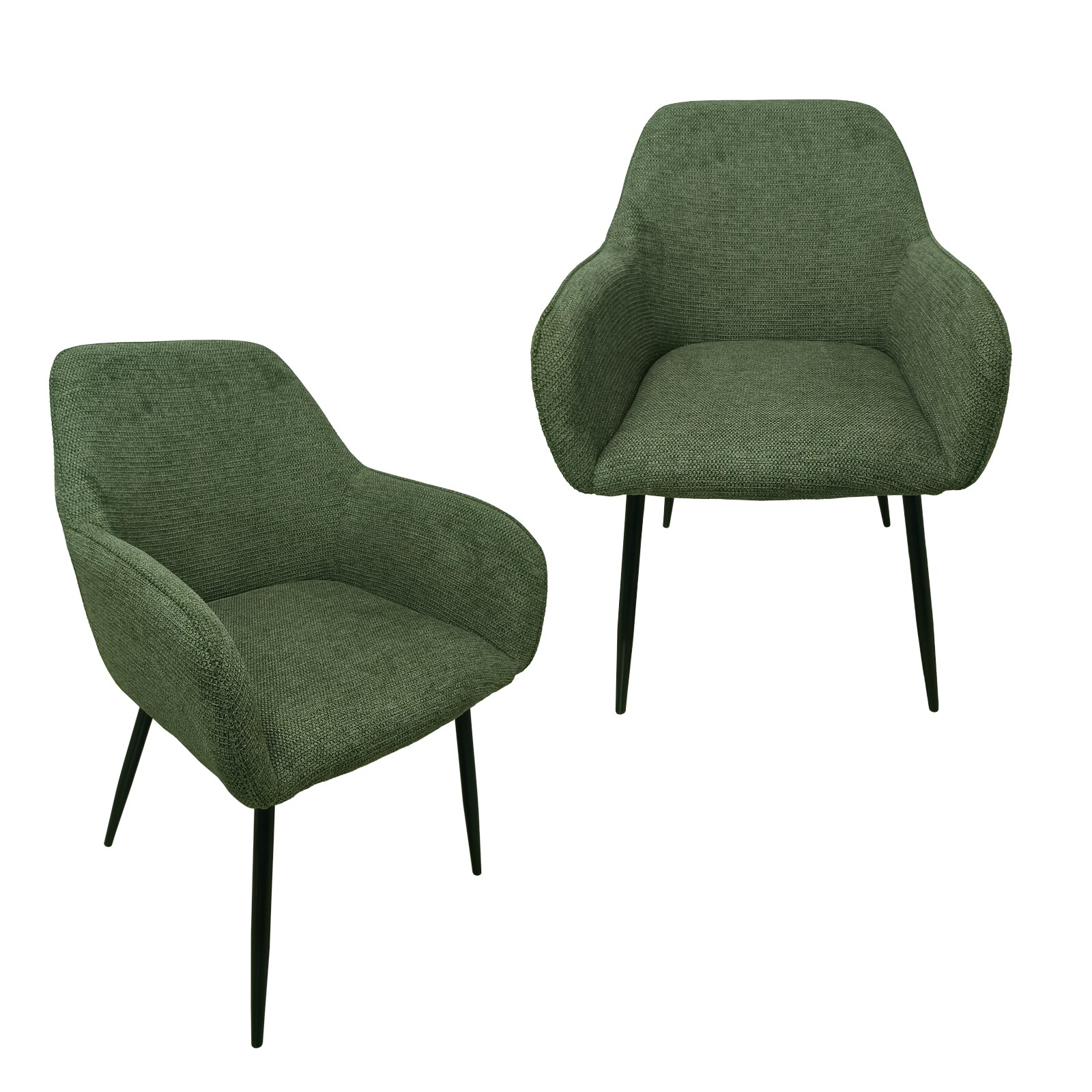 HTI-Living Stuhl Albany Waffle Grün 2er-Set