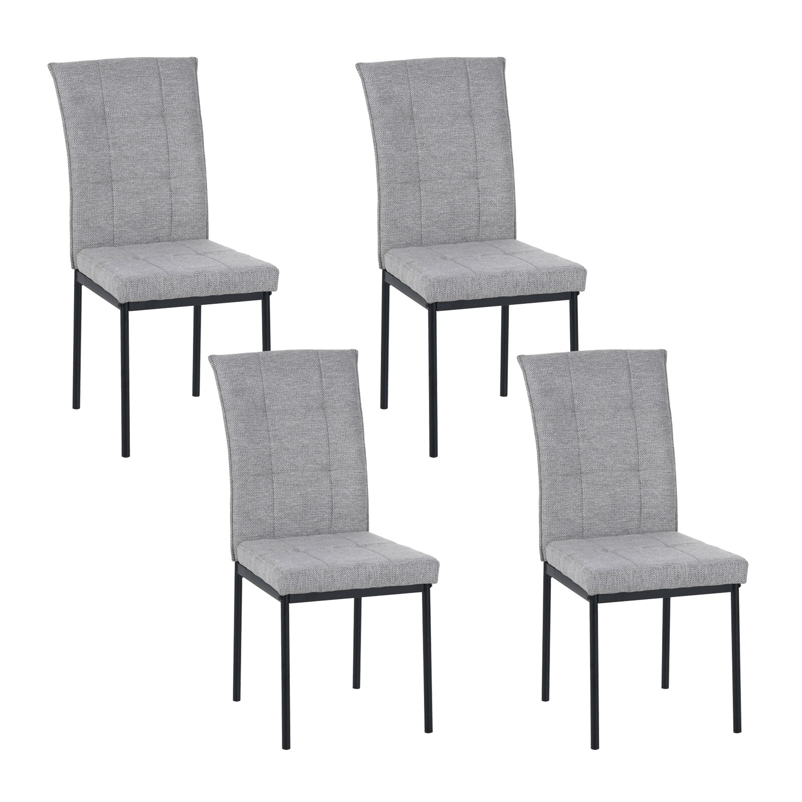 HTI-Living Stuhl Matthew Hellgrau 4er-Set - Bild 1