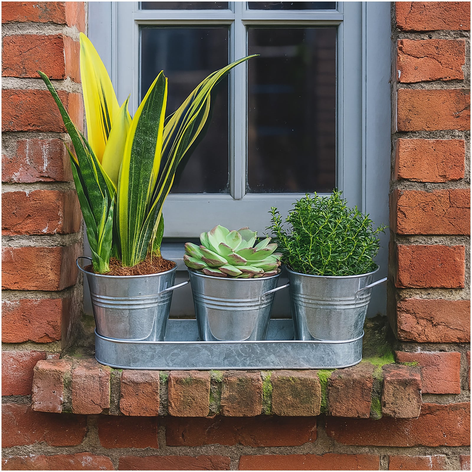 HTI-Living Zinkt&ouml;pfe 3er-Set dekorative Pflanzgef&auml;&szlig;e f&uuml;r Fensterbank und Garten - Bild 1