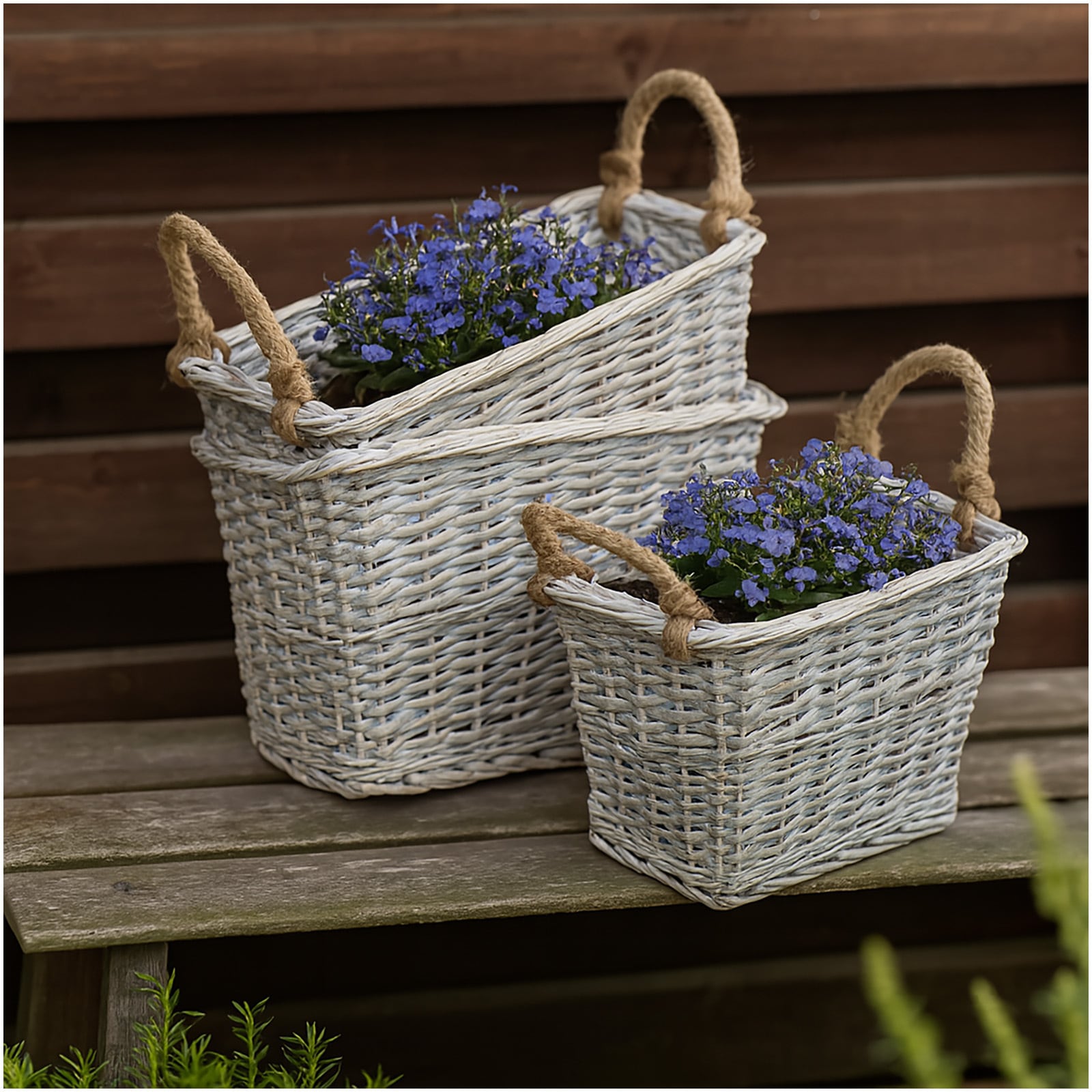 HTI-Living Stilvolle Pflanzk&ouml;rbe im 3er-Set Naturdeko f&uuml;r drinnen und drau&szlig;en - Bild 1