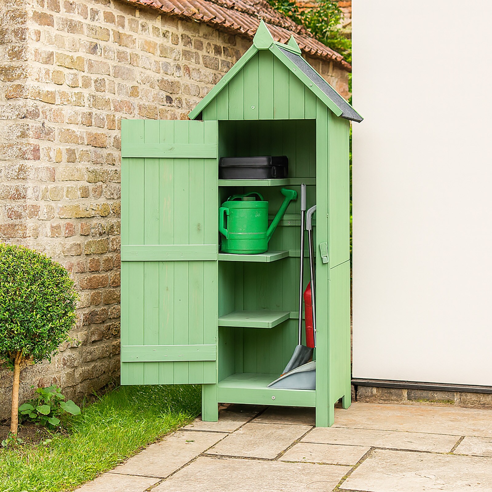 HTI-Living Gartenger&auml;teschrank aus Holz Praktischer Stauraum f&uuml;r Garten und Terrasse - Bild 1