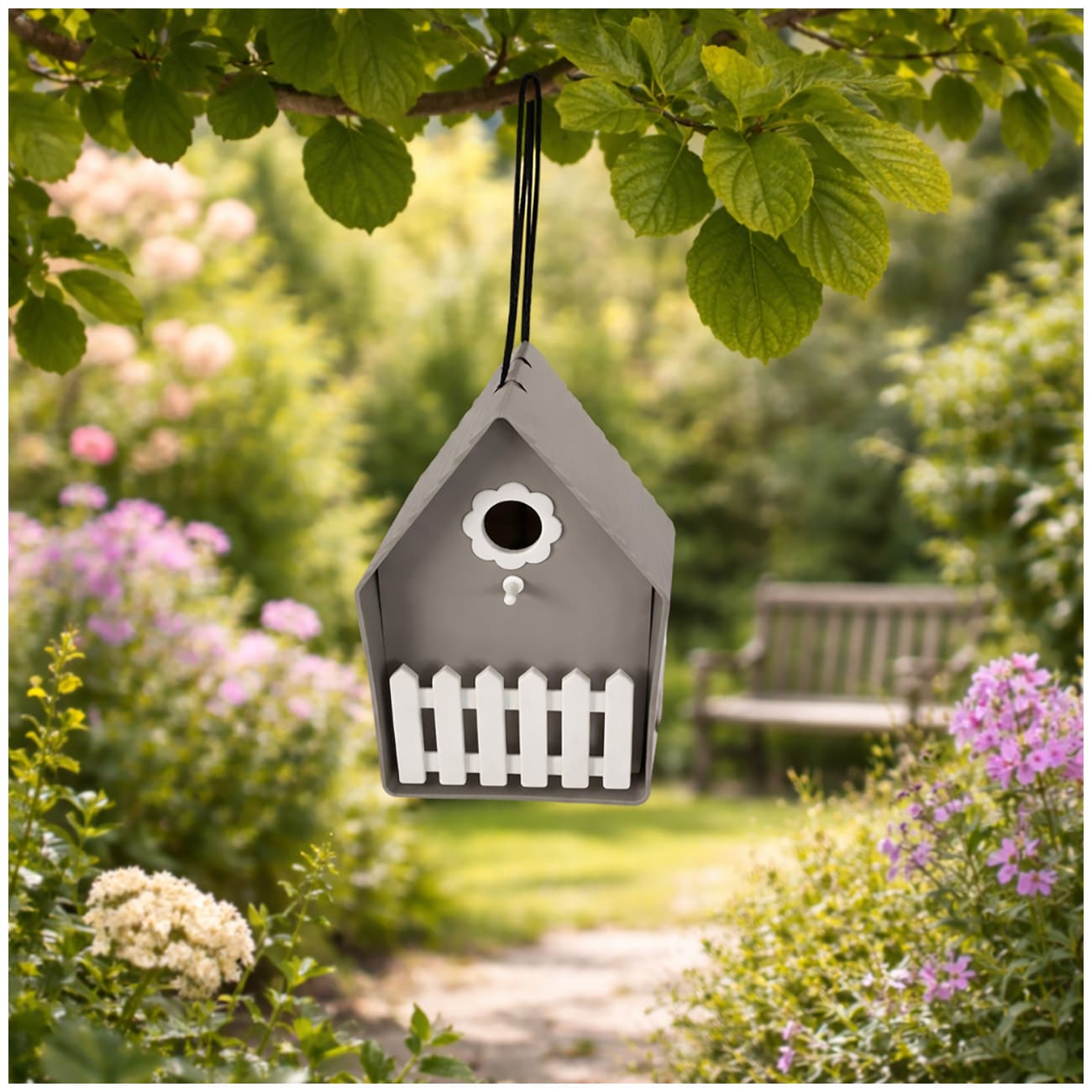 HTI-Living Vogelhaus Nessa Grau - Bild 1