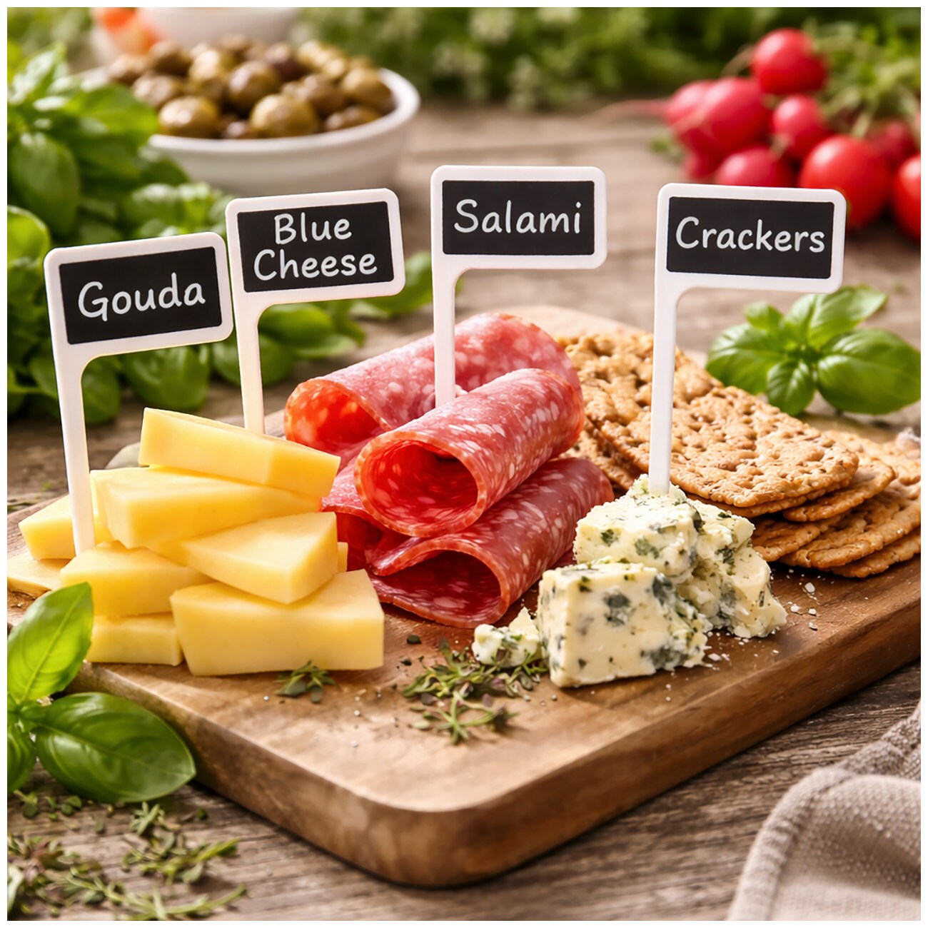 Fingerfood Spie&szlig;e Porzellan beschreibbar mit Tafel F&auml;hnchen Buffet - Bild 1