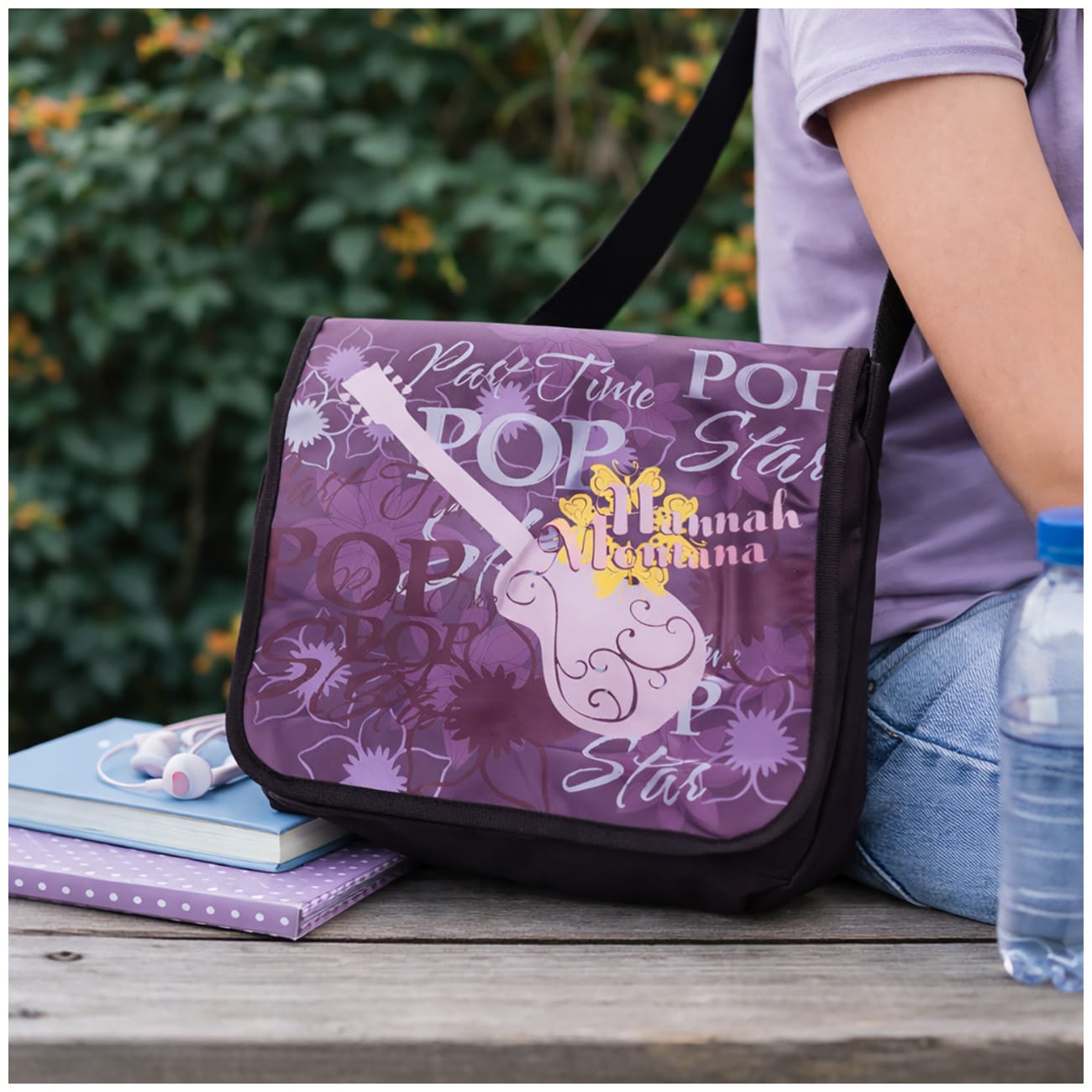 Umh&auml;ngetasche Lila Freizeit Tasche Schulbegleiter 35 cm - Bild 1