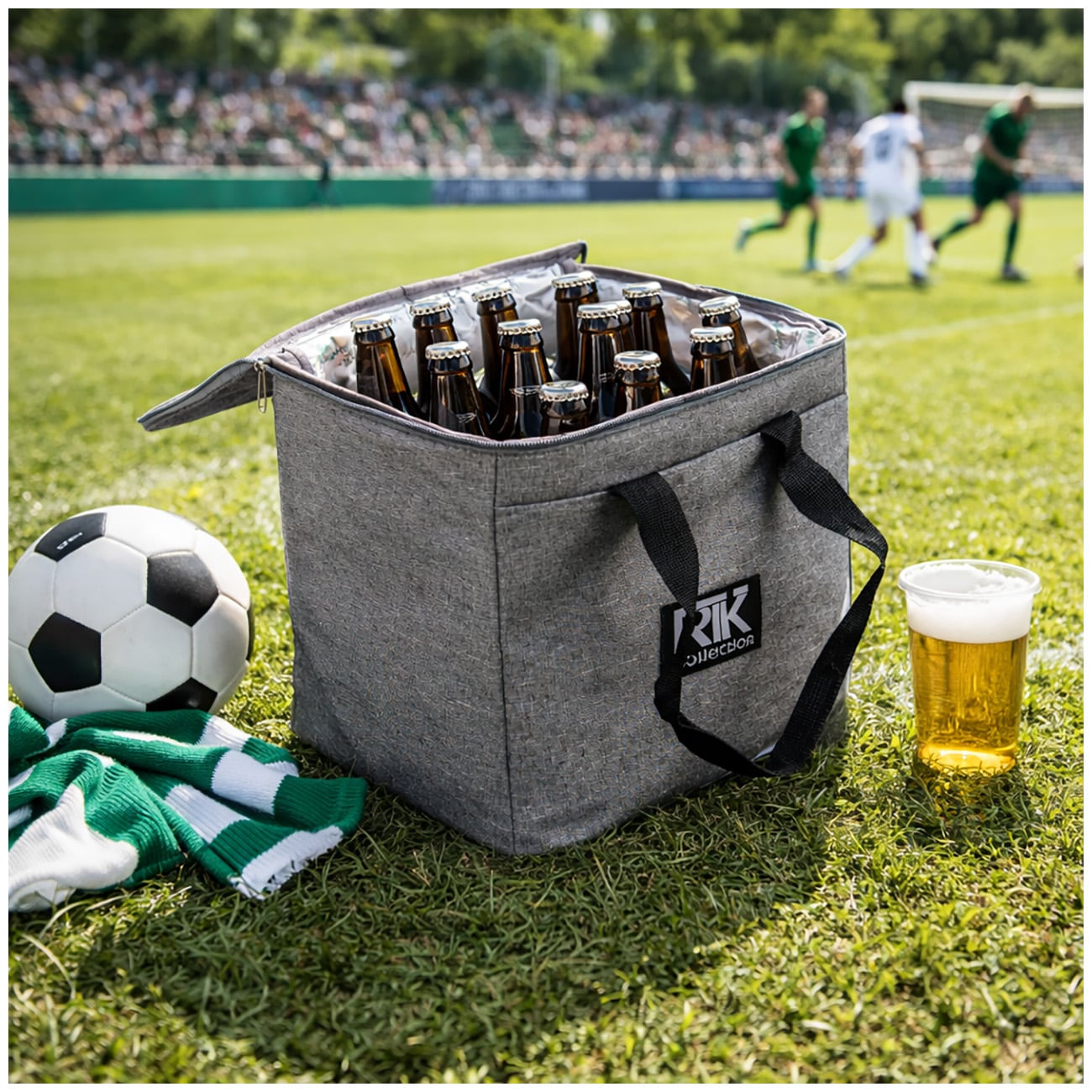 K&uuml;hltasche Neria Grau 6 Liter Isoliertasche Picknicktasche 32 cm - Bild 1