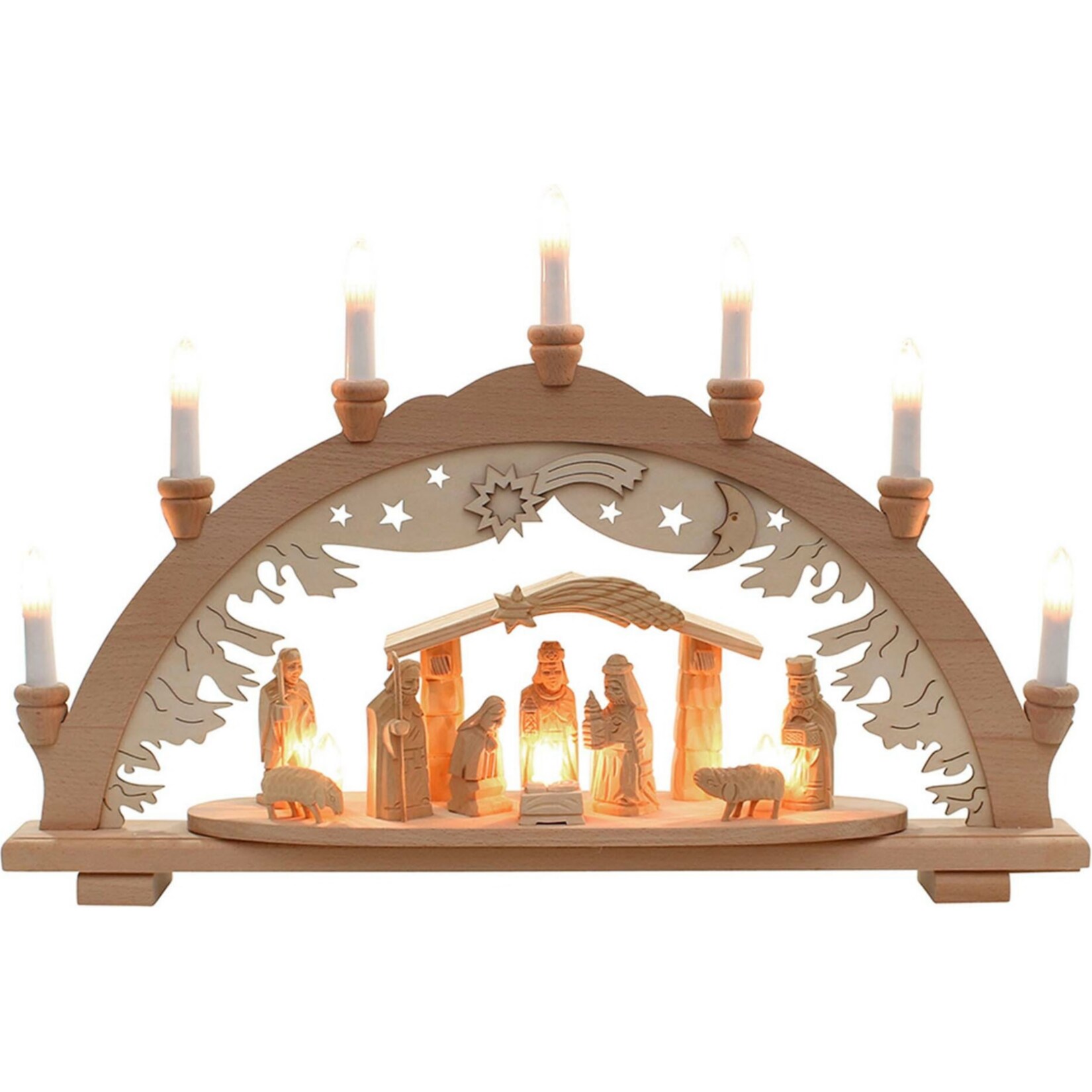 SIGRO Holz Schwibbogen Krippe - Bild 1