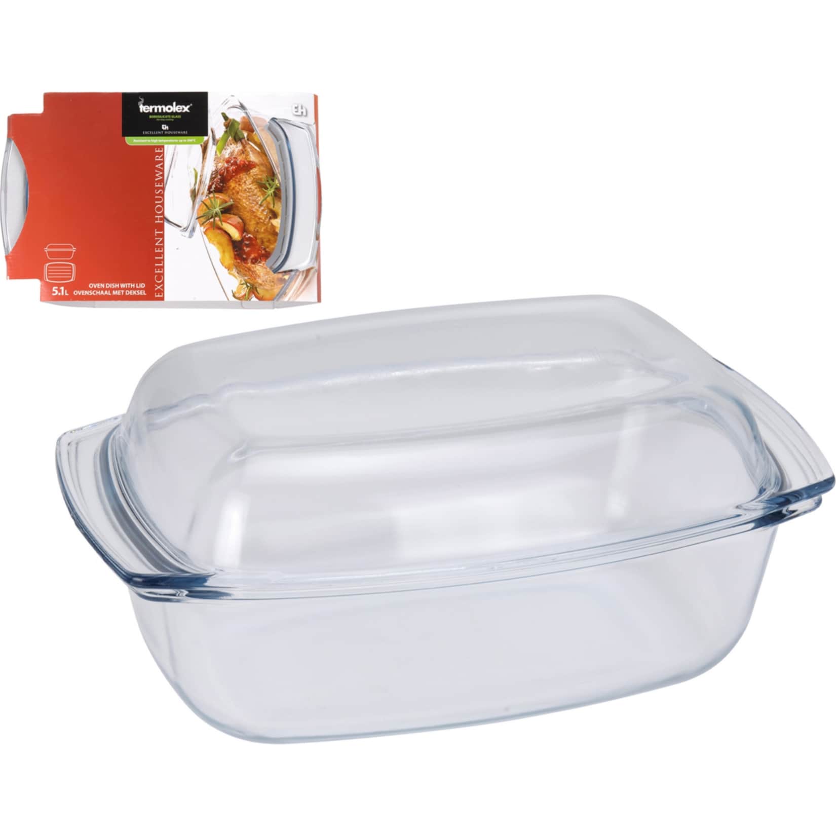 HTI-Living Auflaufform mit Griffen und Deckel Rechteckig - Bild 1