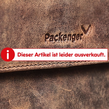 Packenger Messenger Bag ODIN Ledertasche Laptoptasche in Vintage Braun 