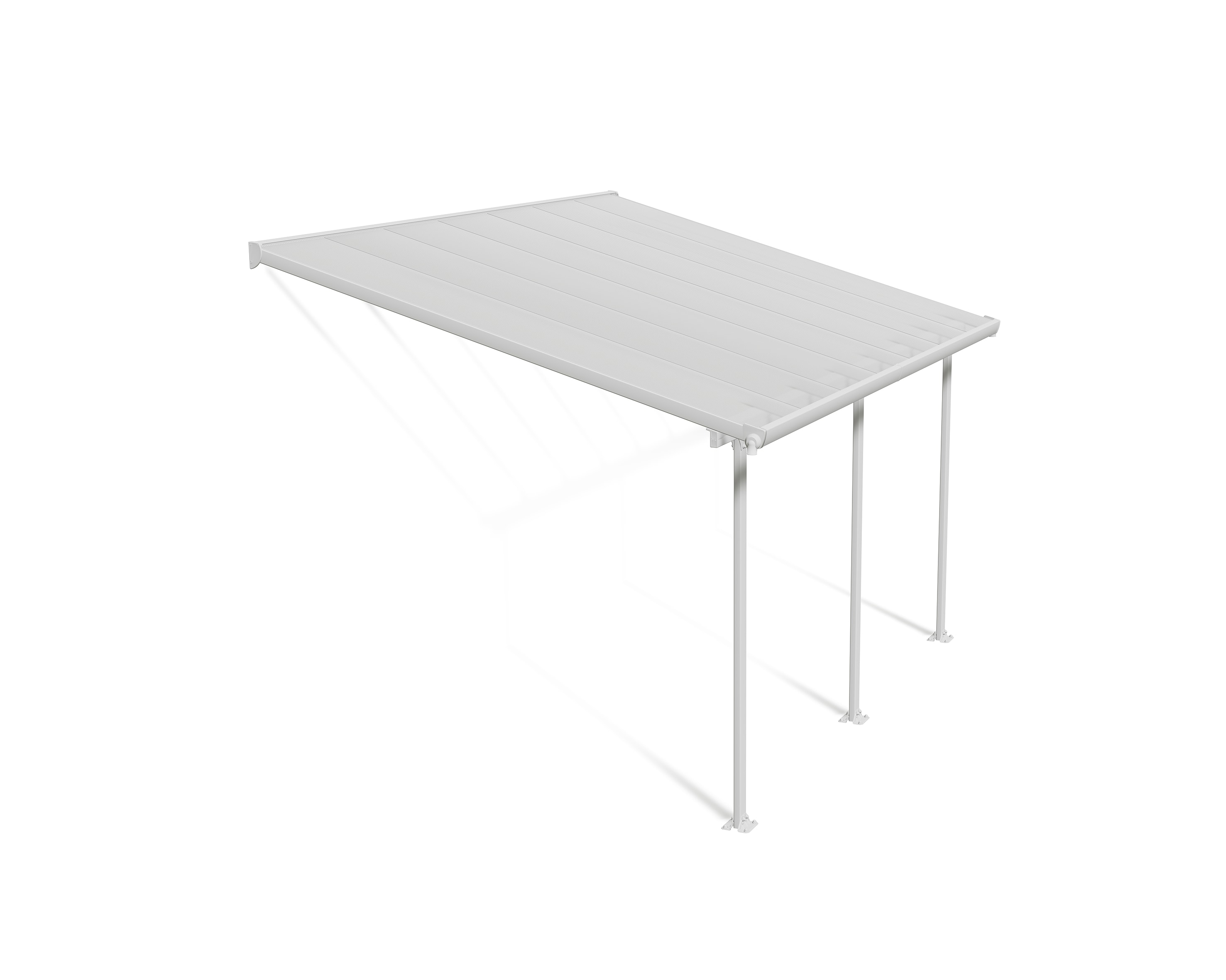Palram Canopia Feria Terrassen&uuml;berdachung wei&szlig; 425x298x260-305 in cm (LxBxH) - Bild 1