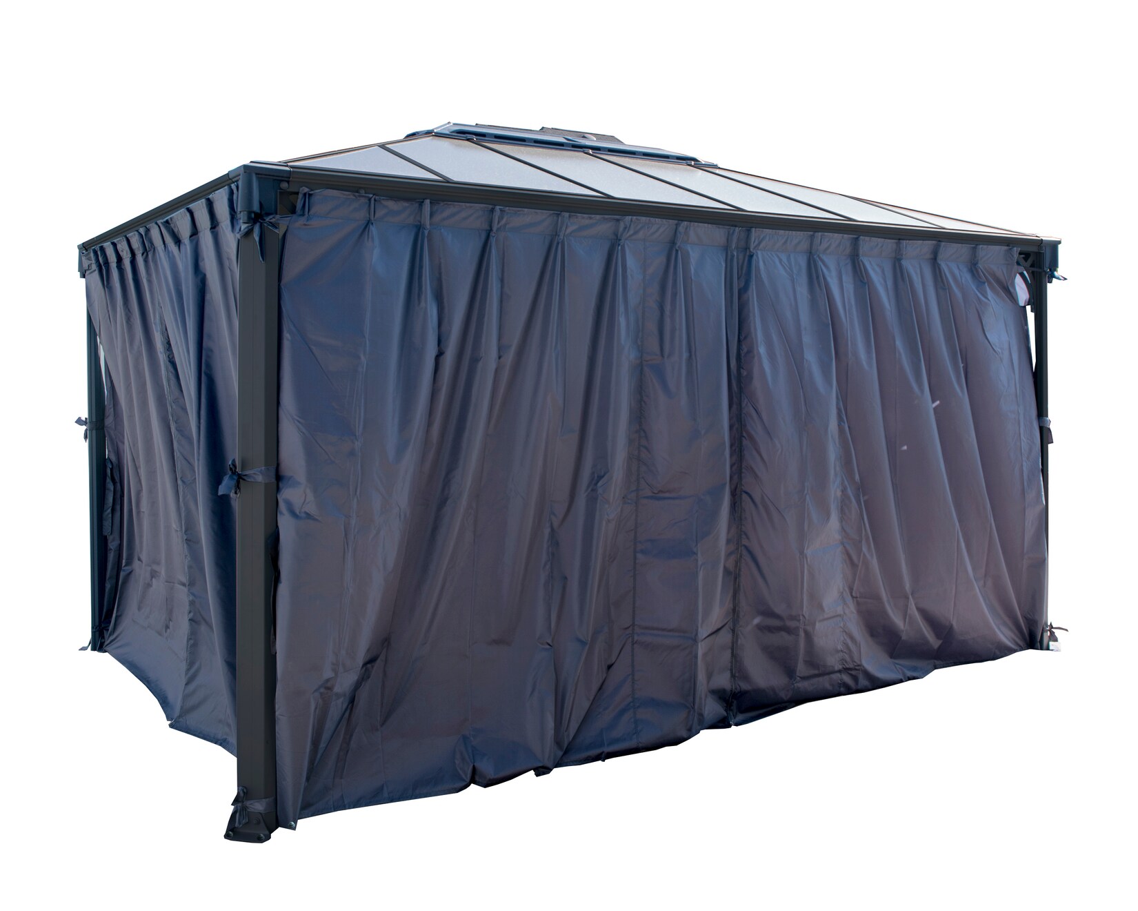 Palram Canopia Vorhangset für Martinique  Pavillon, anthrazit 217×401 in cm (HxL) | 07290108133714