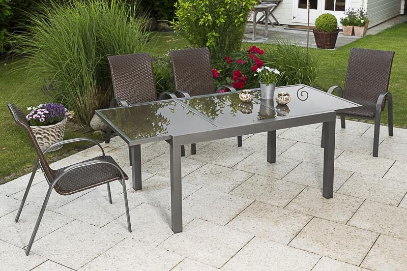 Merxx 5tlg. Varese Stapelsessel Set, graphit | 04033662990385