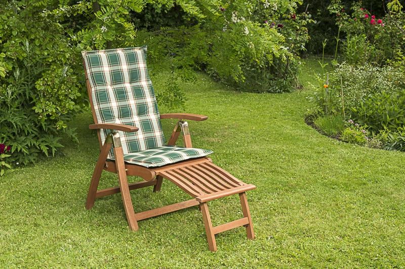 Merxx Comodoro Klappsessel mit Fu&szlig;teil und Kissen - Bild 1