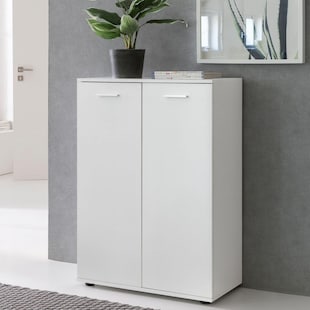 WOHNLING Kommode SVENJA 2 Türen Holz Weiß - Bild 1