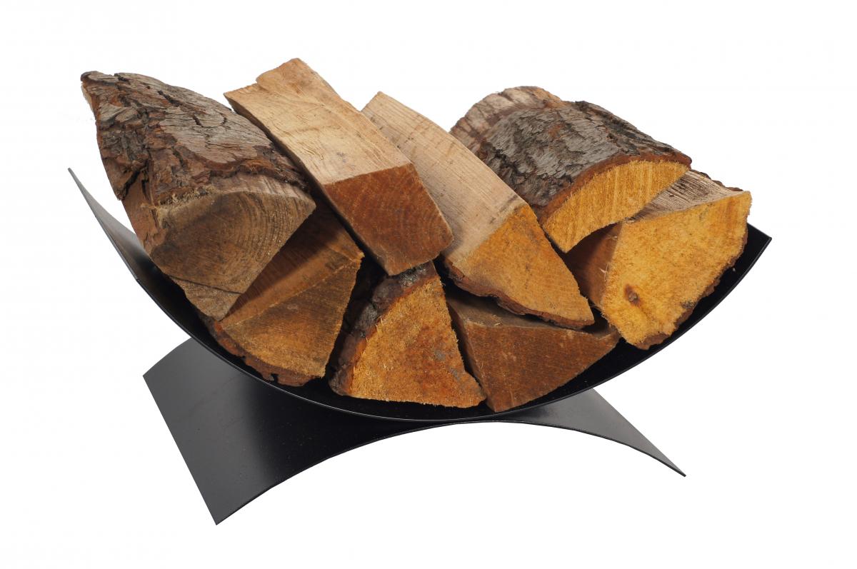 MAGNUS Schwarzer Kaminholzkorb Stahl K14 Kaminholzregal - Bild 1