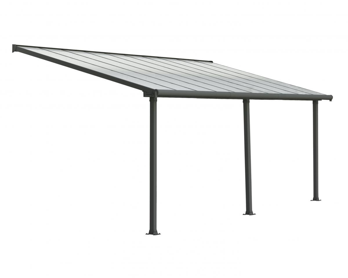 Palram - Canopia Olympia Terrassenüberdachung anthrazit 619x295x305cm