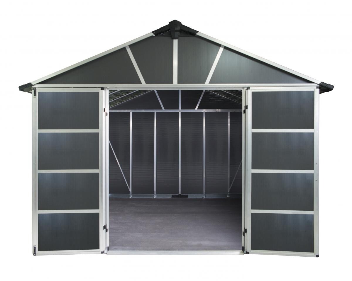 Palram - Canopia Yukon 3.3 x 2.7 Gerätehaus inkl. Fußboden, anthrazit