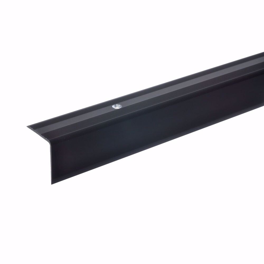acerto&reg; Alu Treppenwinkel-Profil 100cm 32x30mm bronze dunkel gebohrt - Bild 1