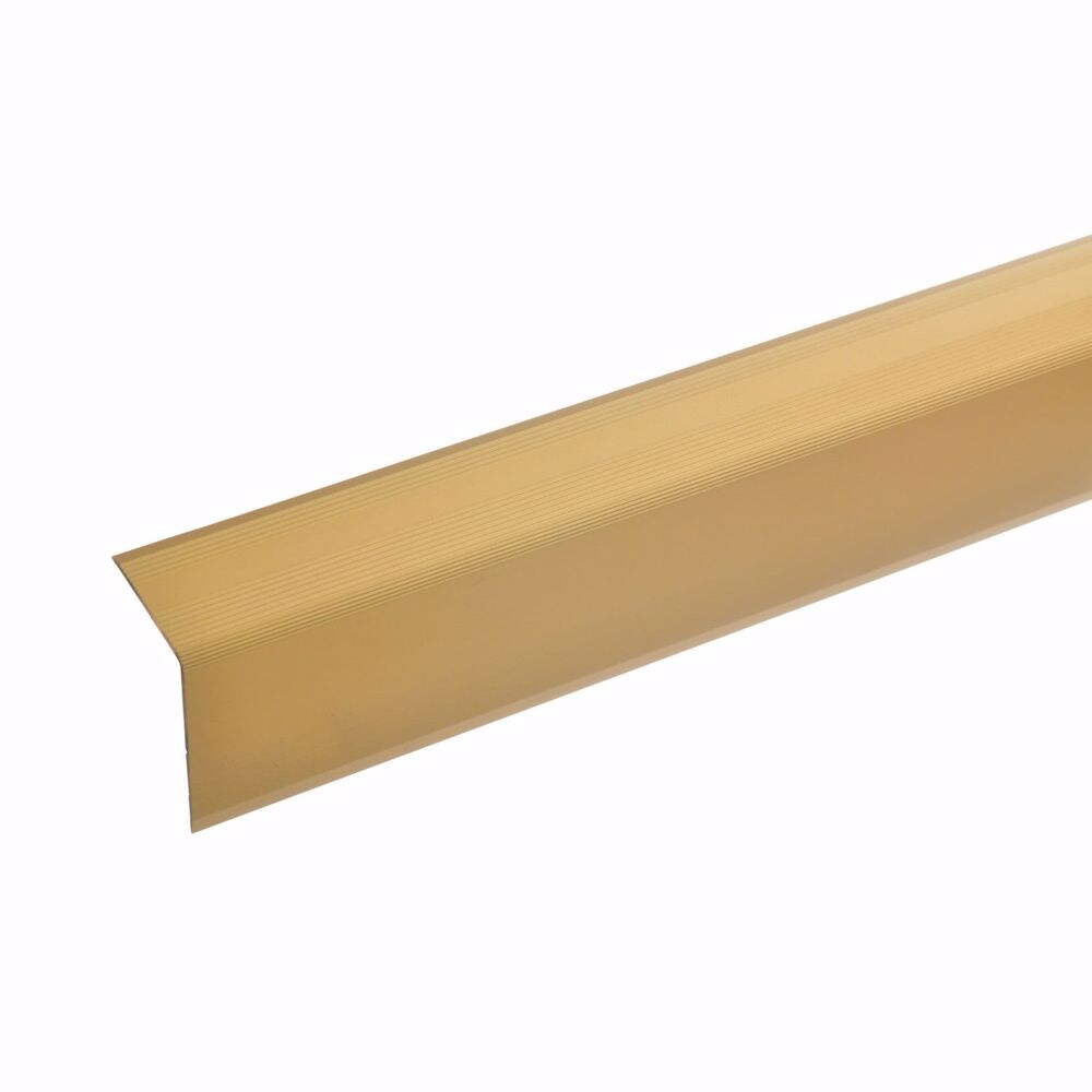 acerto&reg; Alu Treppenwinkel-Profil 170cm 42x30mm gold selbstklebend - Bild 1