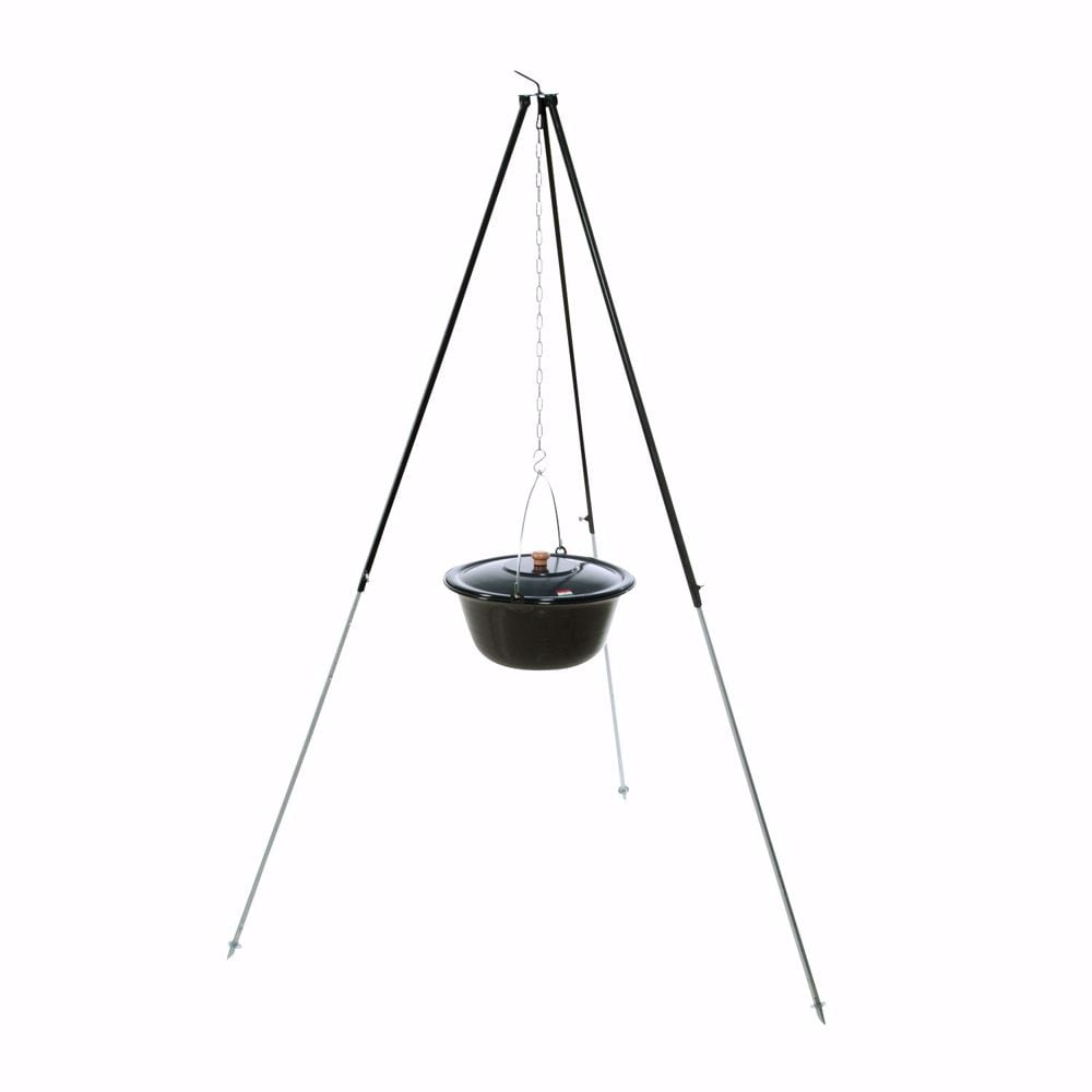 acerto&reg; Gulaschkessel 14L + Dreibein-Gestell (180cm) - Bild 1