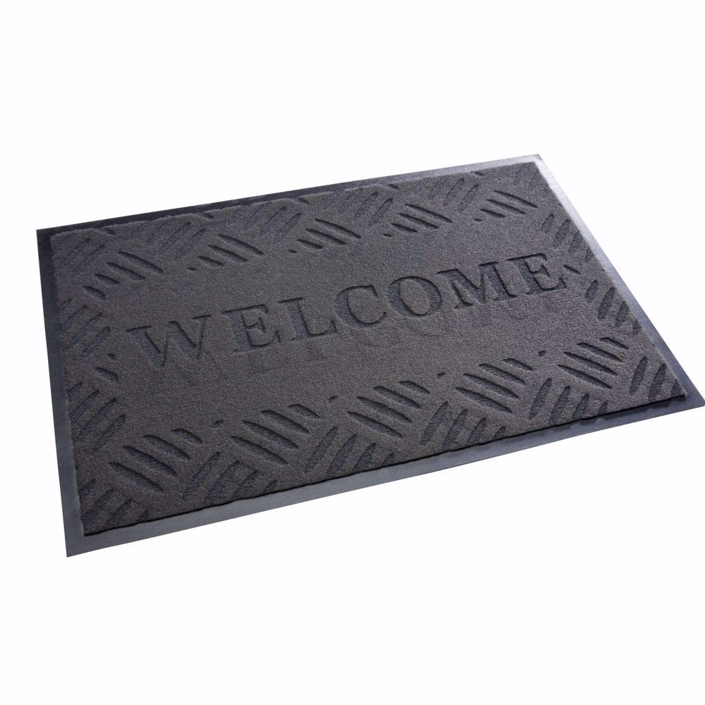 acerto® Schmutzfangmatte WELCOME grau 40x60cm