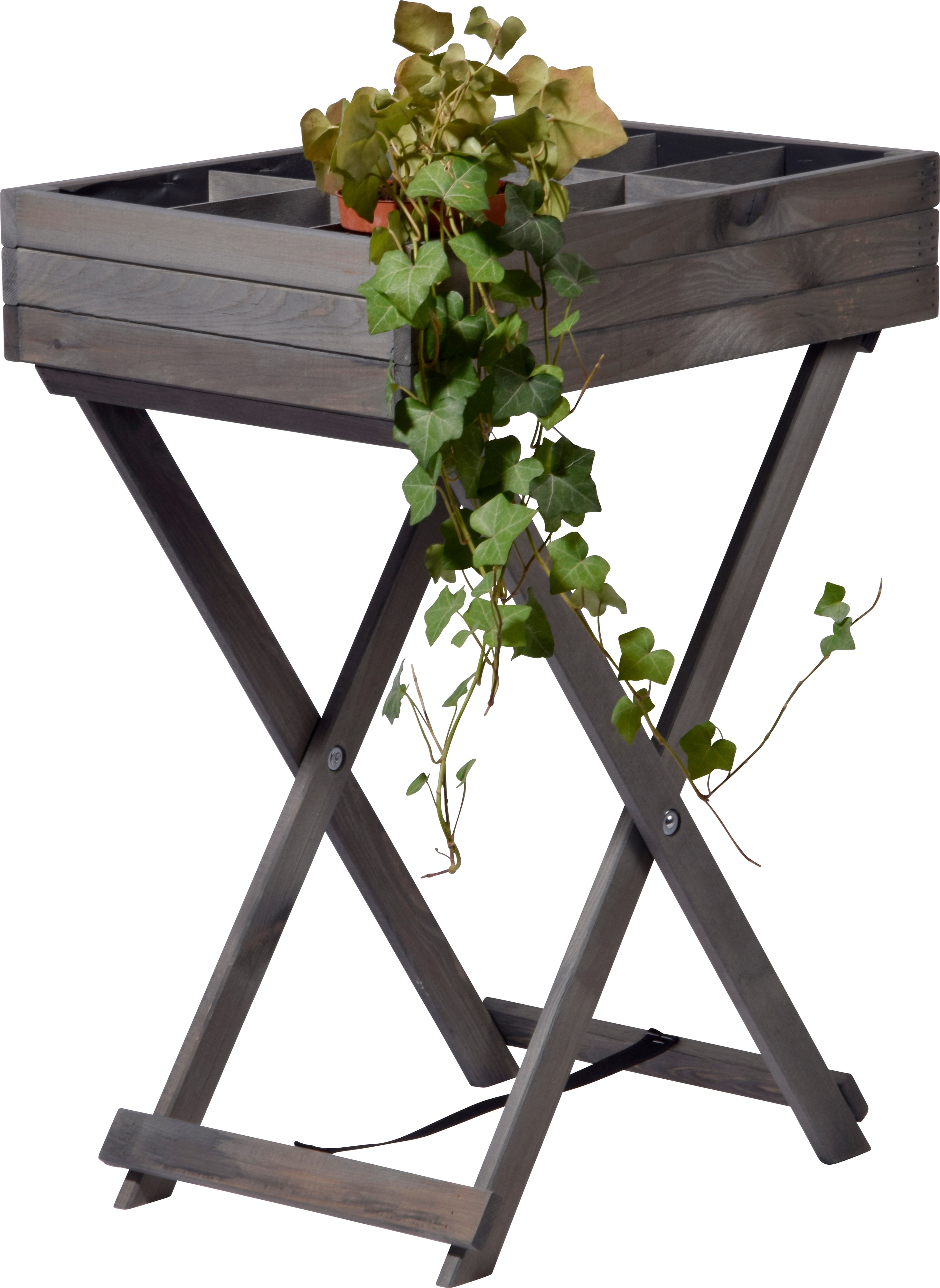 dobar Faltbares Hochbeet mit 9 Pflanzbereichen grau - Bild 1