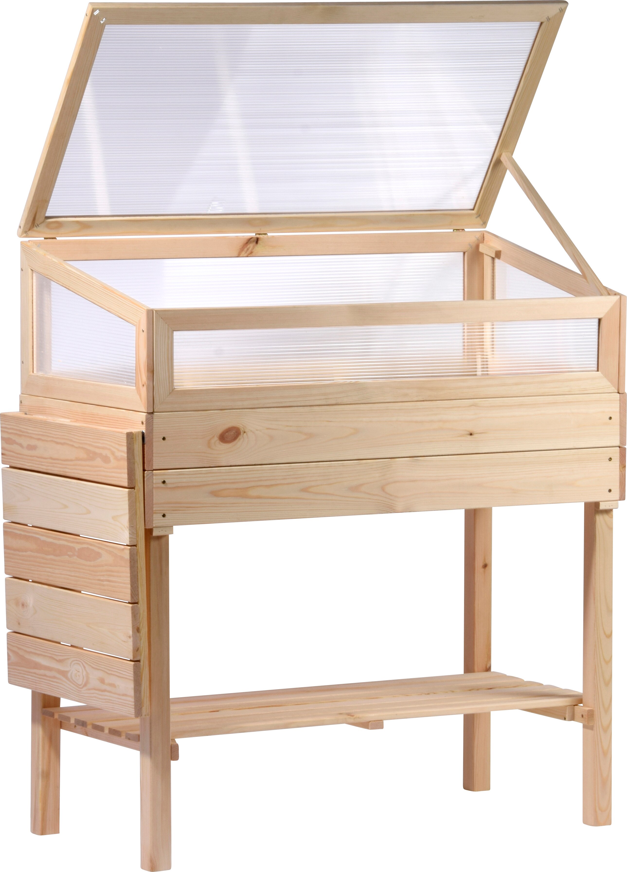 dobar Hochbeet mit Polycarbonat-Aufsatz und Ablagefl&auml;che M - Bild 1