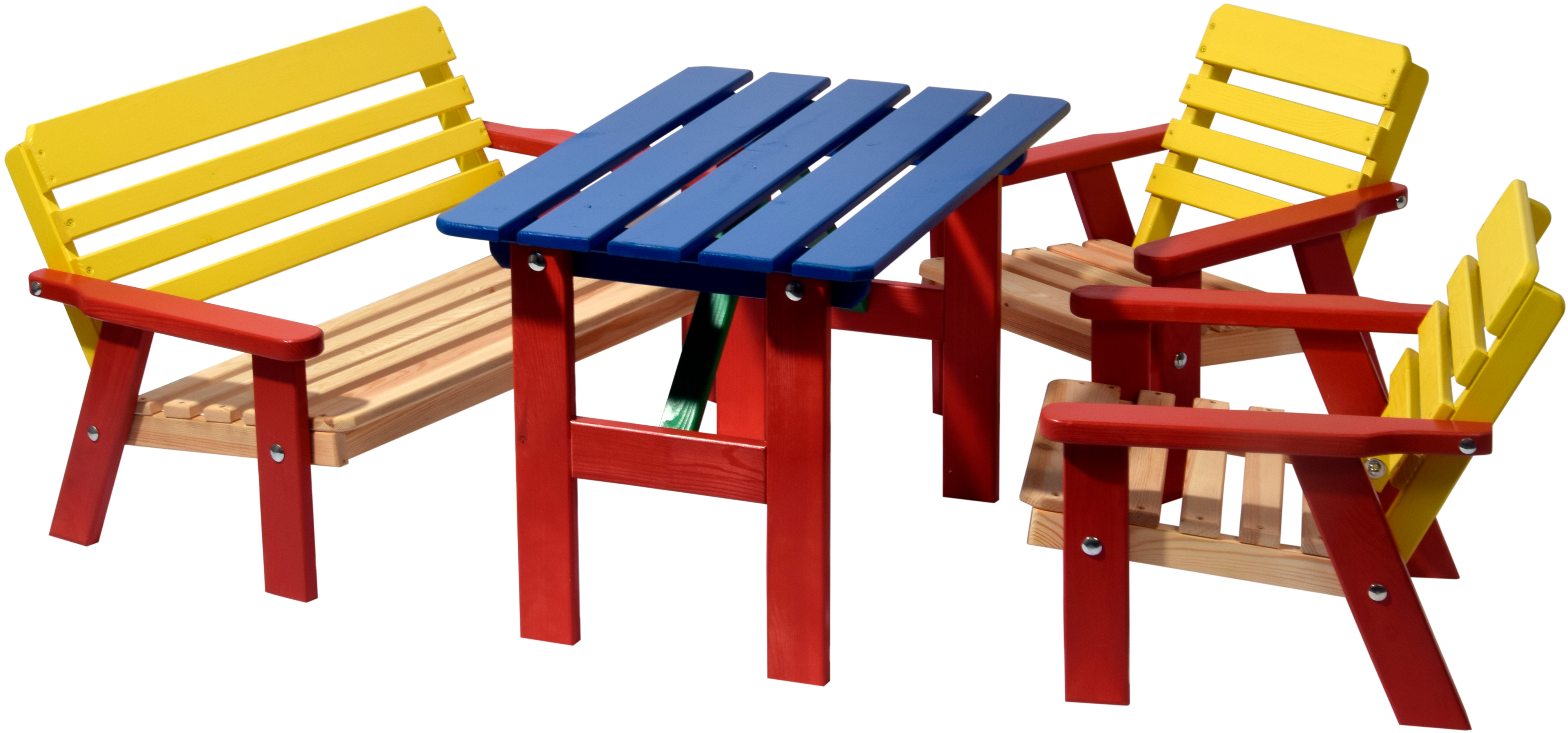 dobar Mehrfarbige Kindersitzgarnitur mit Tisch - Bild 1